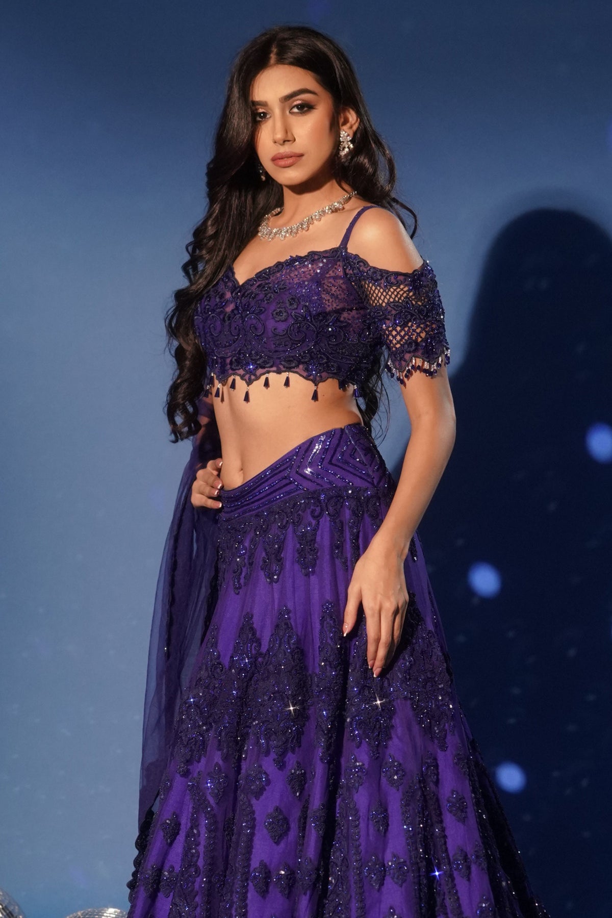 The Elegant Royal Blue Lehenga Set