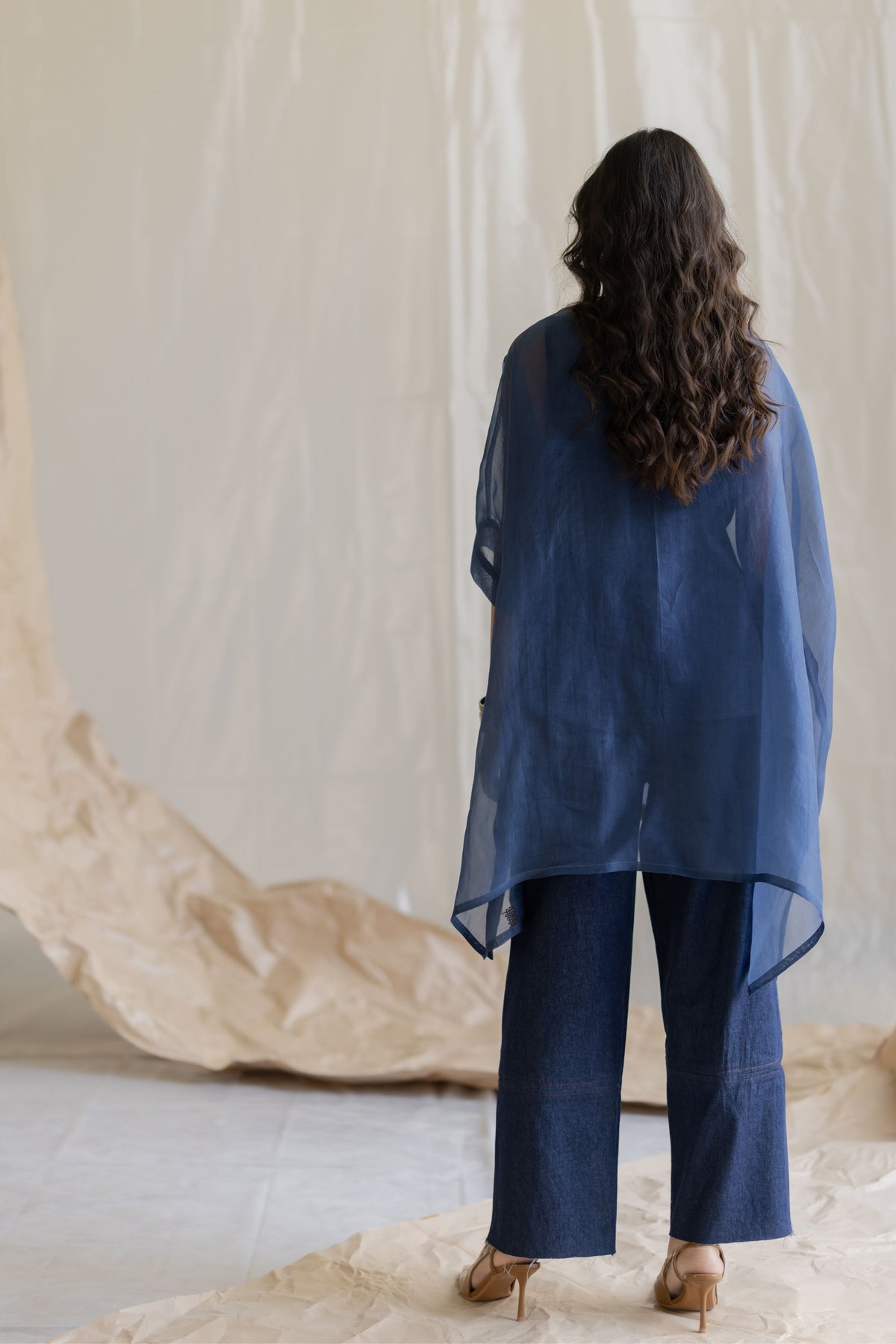 Dark Blue Kaftan Top and Pants