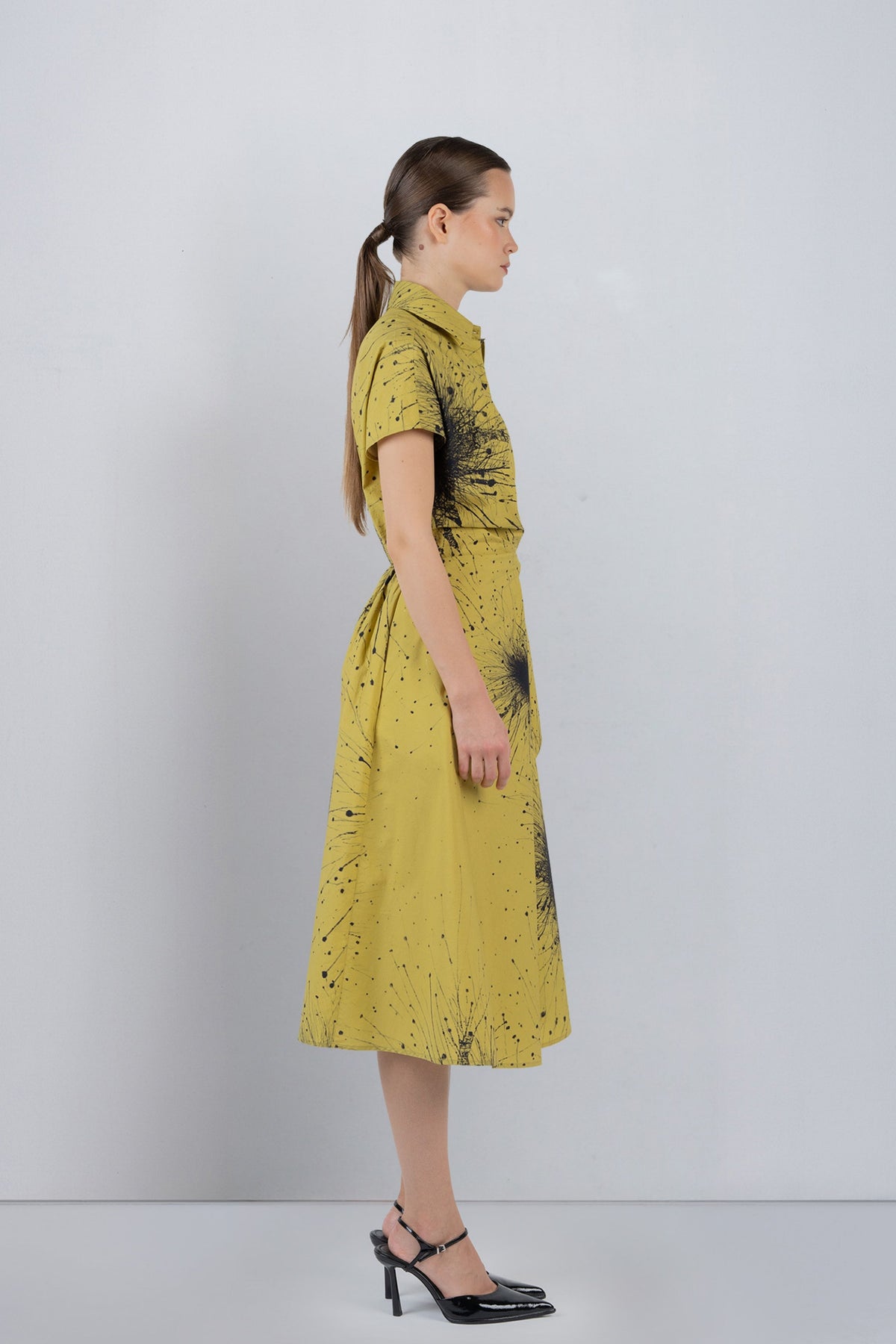 Splatter Wrap Dress