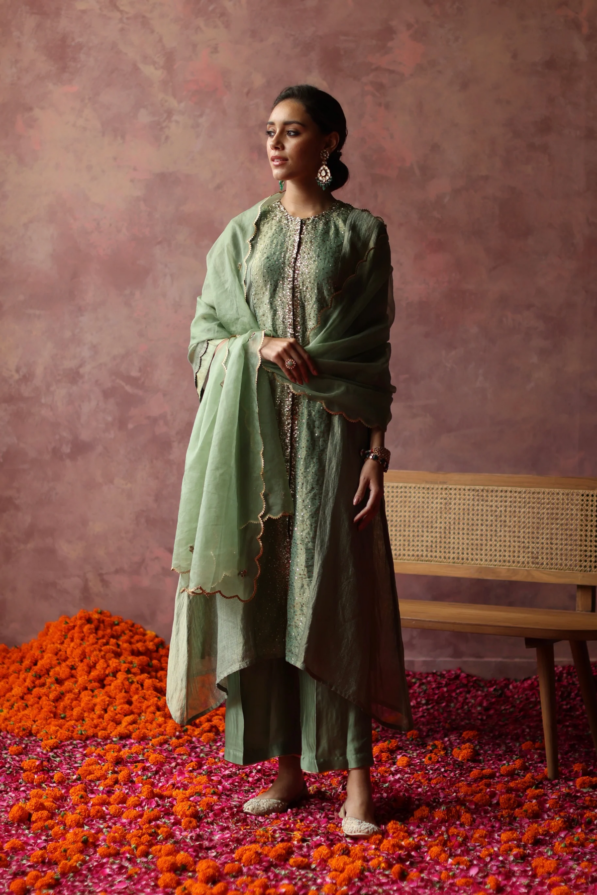 Green Paakizah Kurta Set