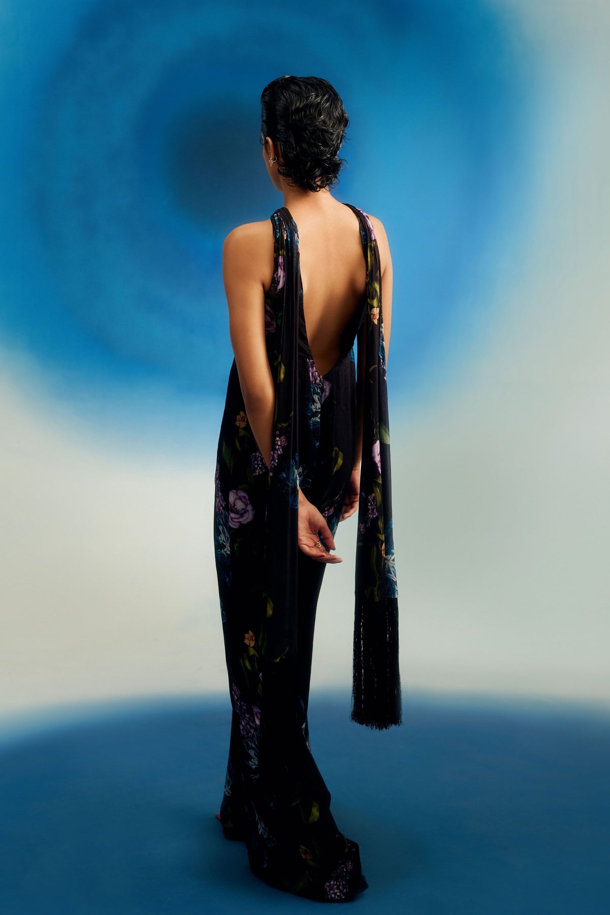 Printed Scarf Jumpsuit