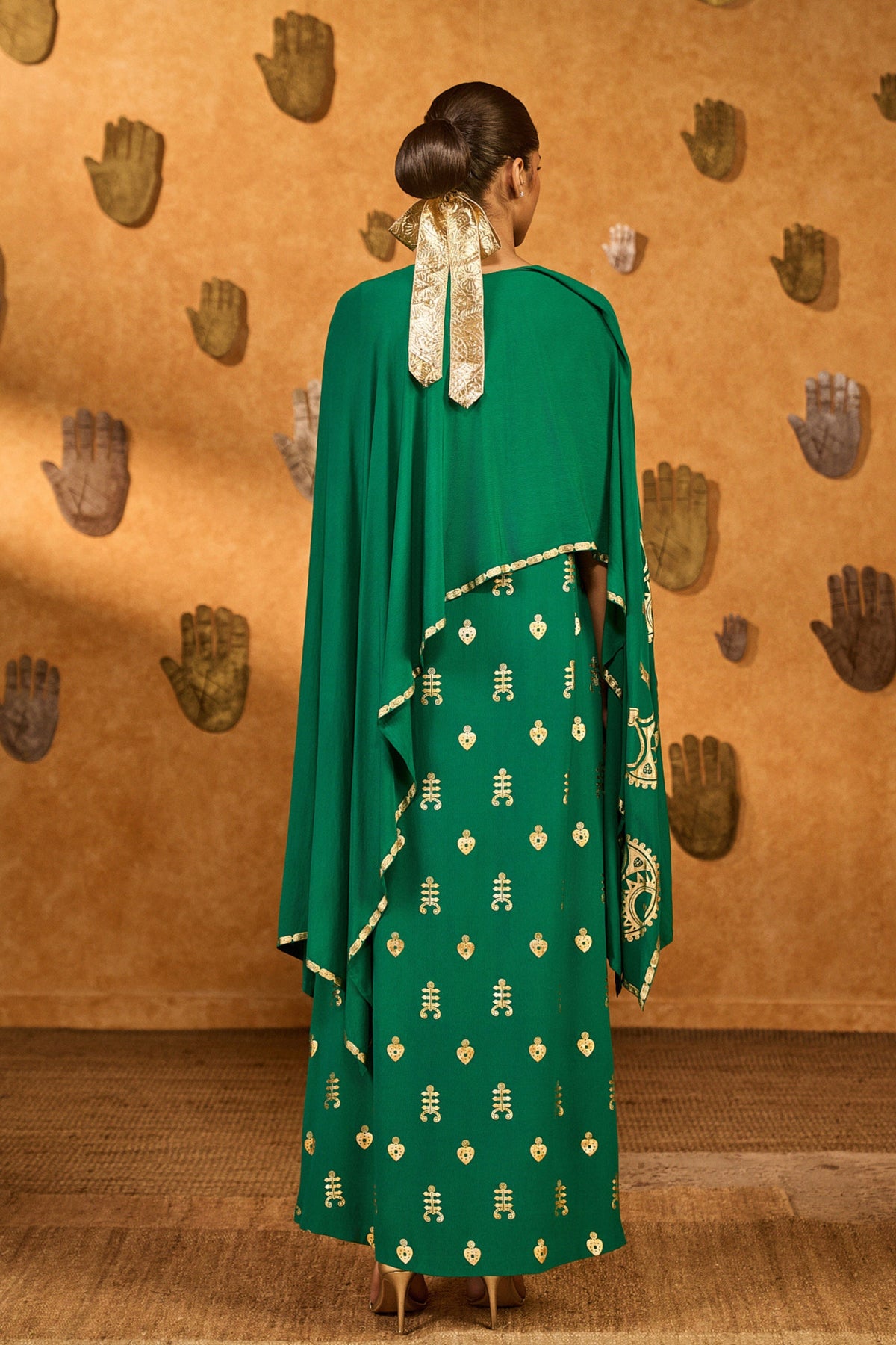 Green Lunar Crown Kaftan