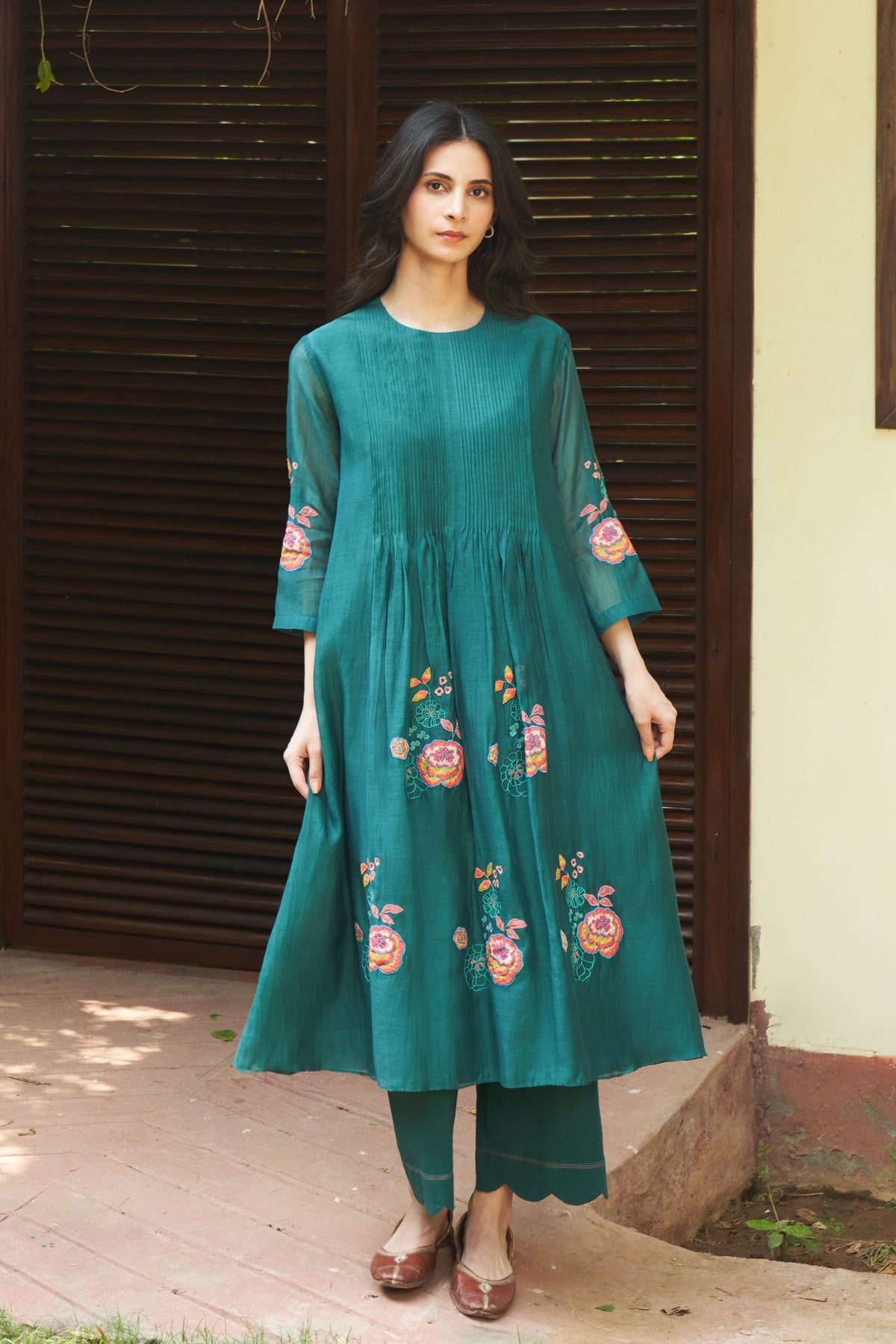 Emerald Floral Kurta