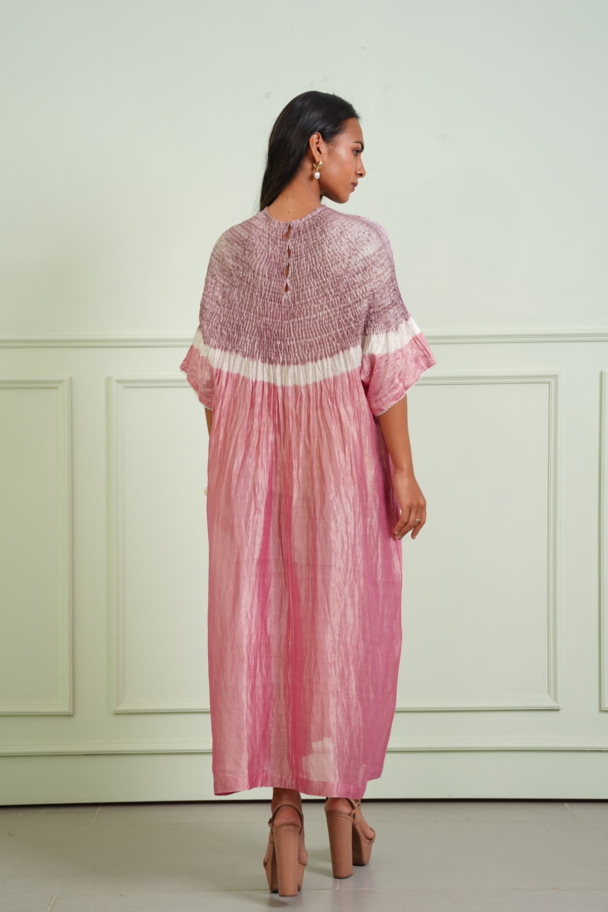 Pink Lilac Shibori Kaftan
