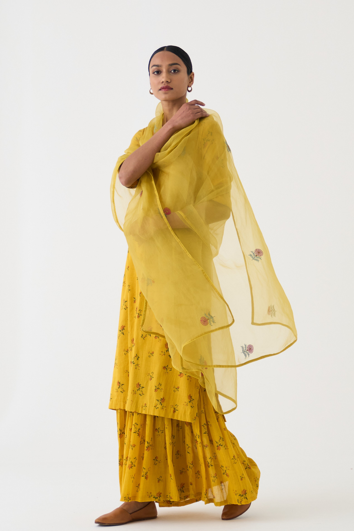 Chintz Yellow Sharara Set