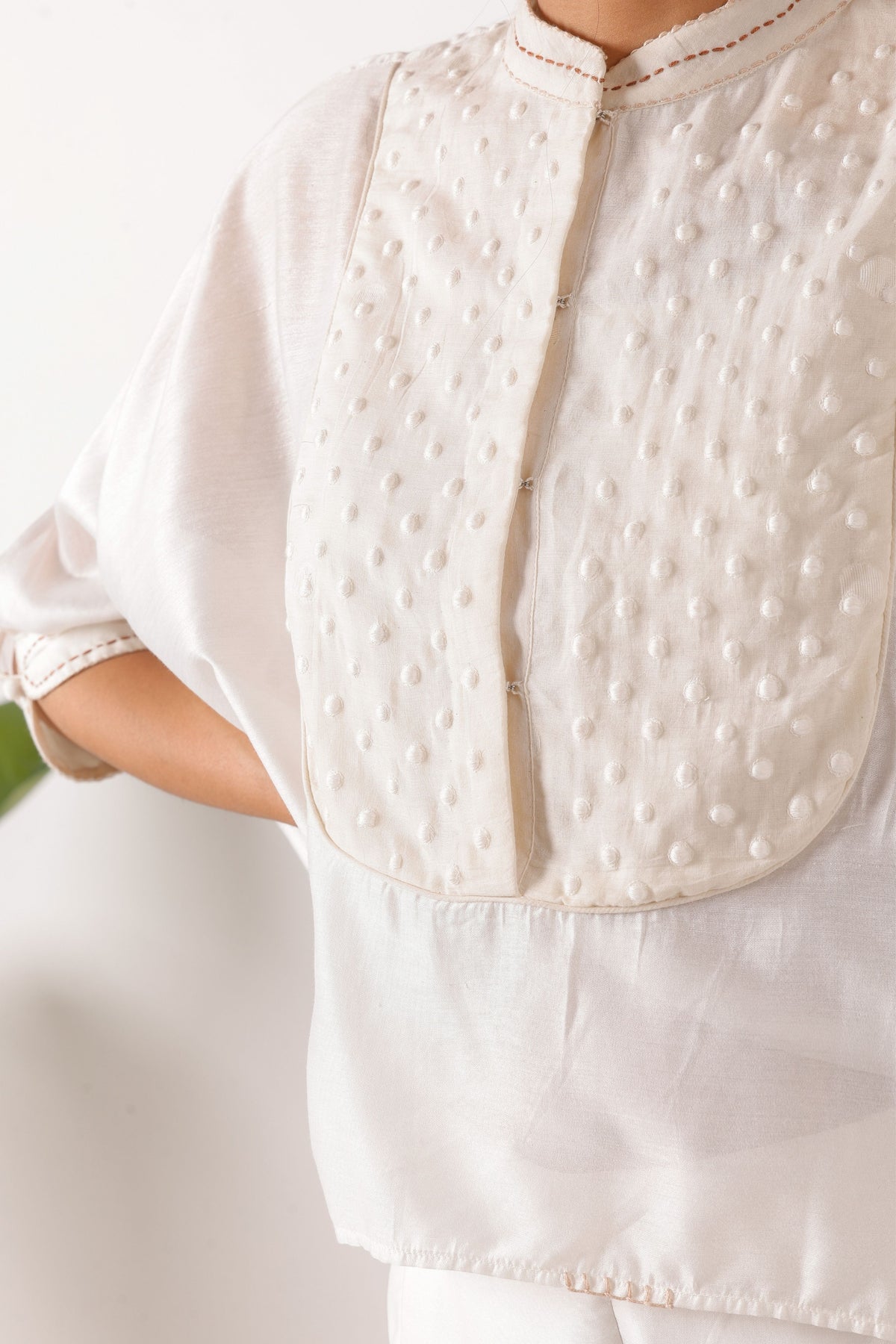 Polka Dot Embroidered Co-ord Set