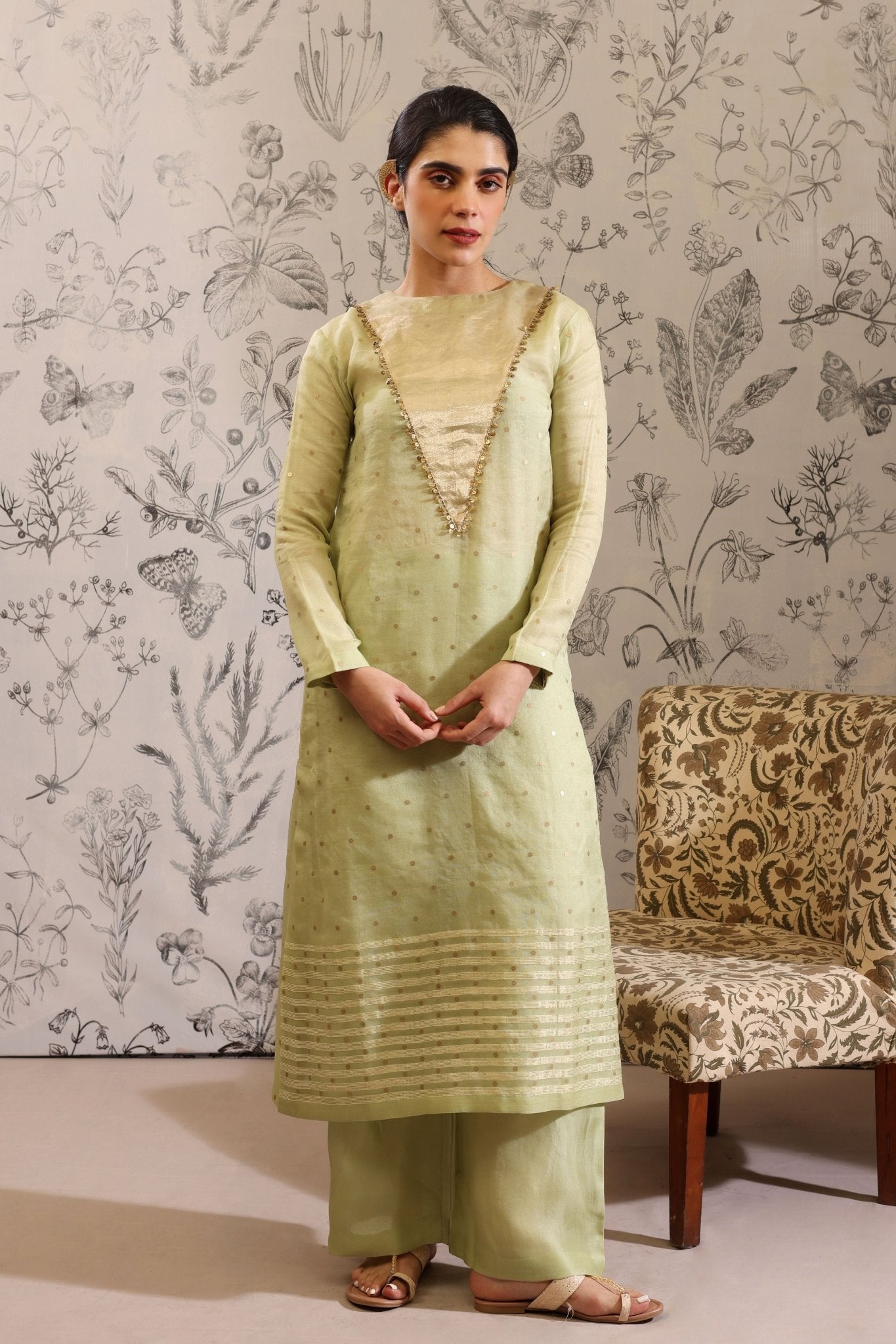 Sukanda Green Kurta Set - Taisha - Elahe