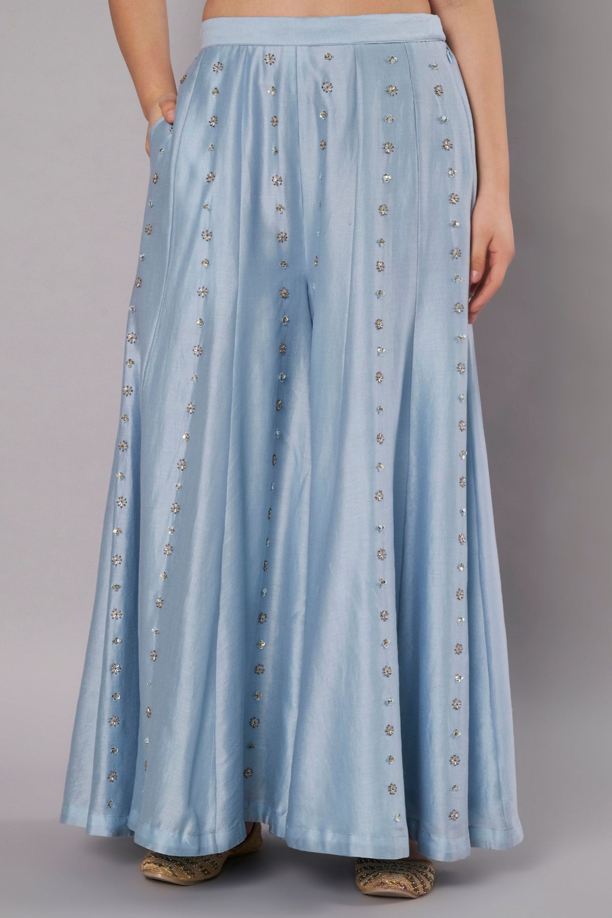 Meadow Dusty Blue Sharara Set