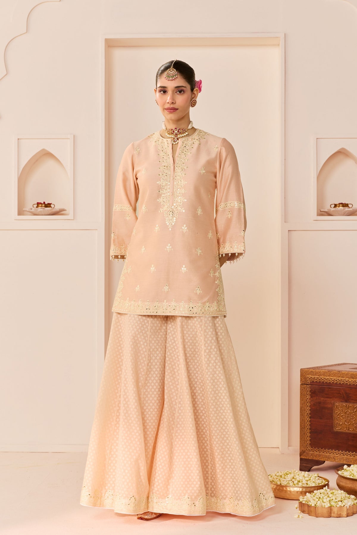 Rehma Carnation Pink Sharara Set