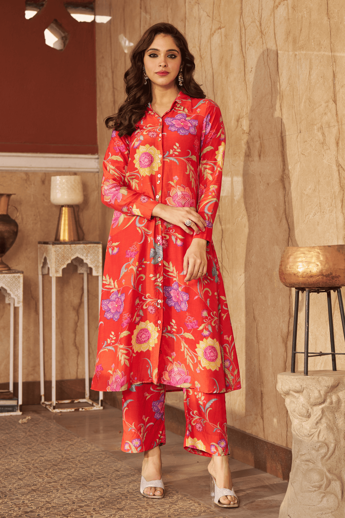 Ruya Burnt Orange Tunic Set