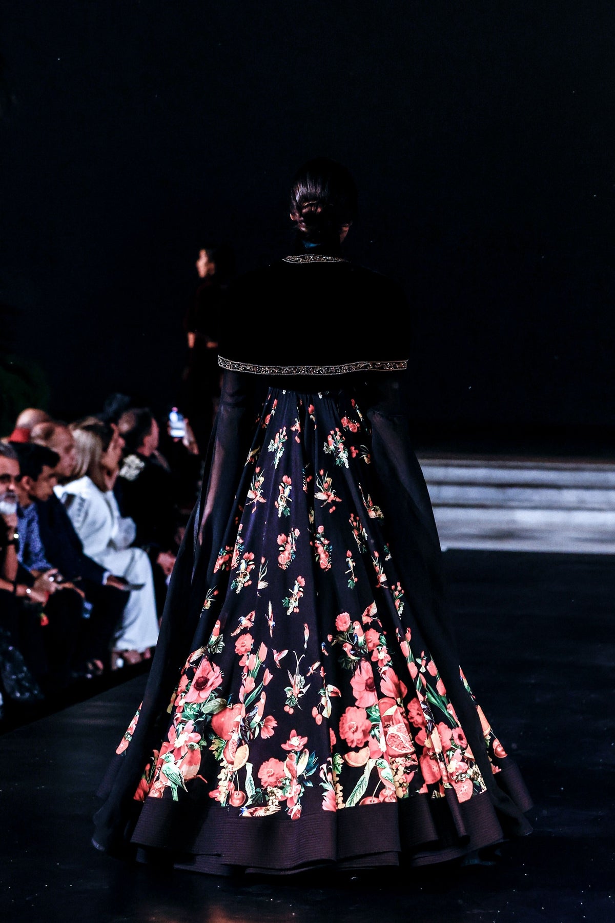 Velvet Cape With Chanderi Anarkali