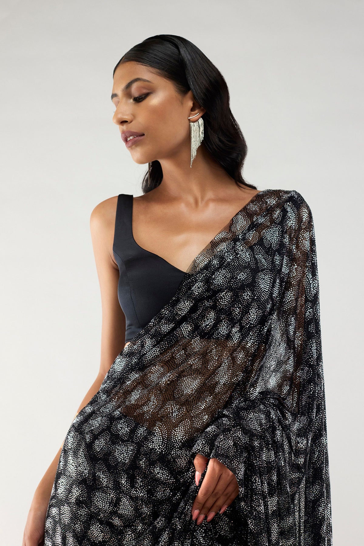 Obsidia Draped Saree Set