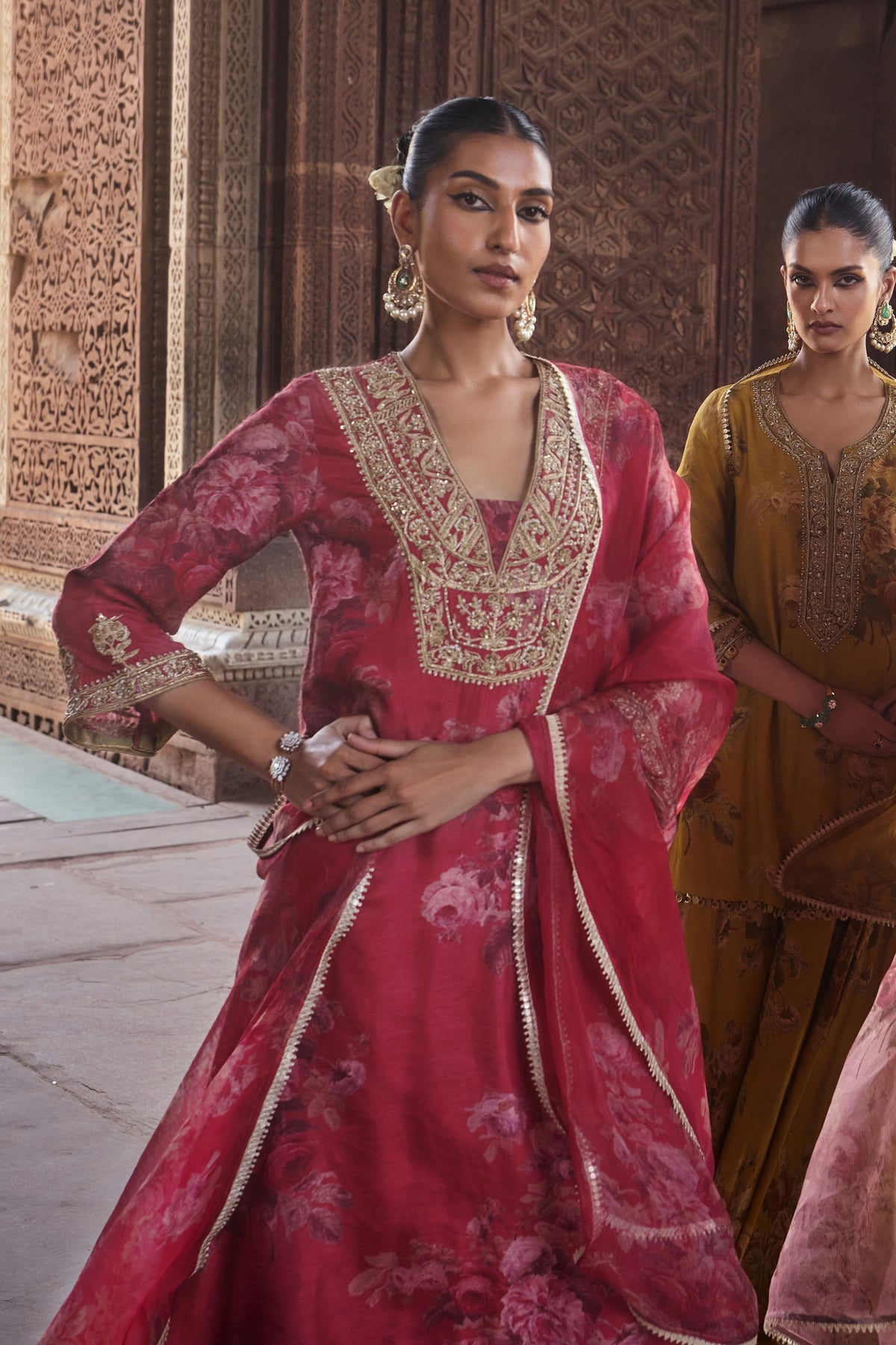 Amara Coral Kurta Set