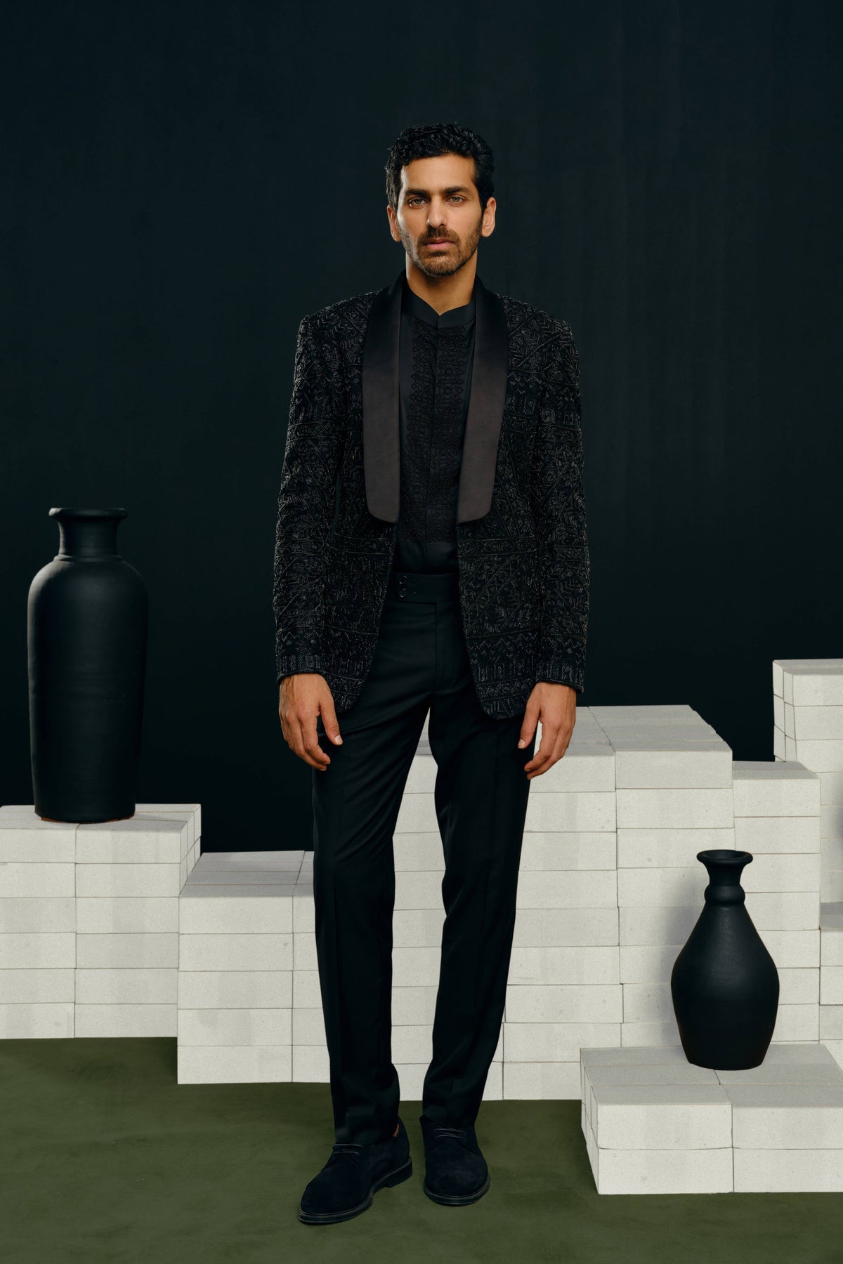 Kala Tuxedo Jacket Set