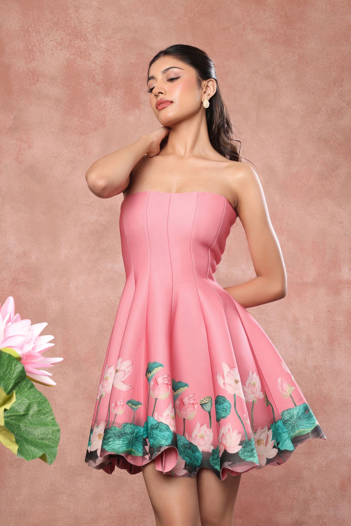 Short Panel Printed Dress