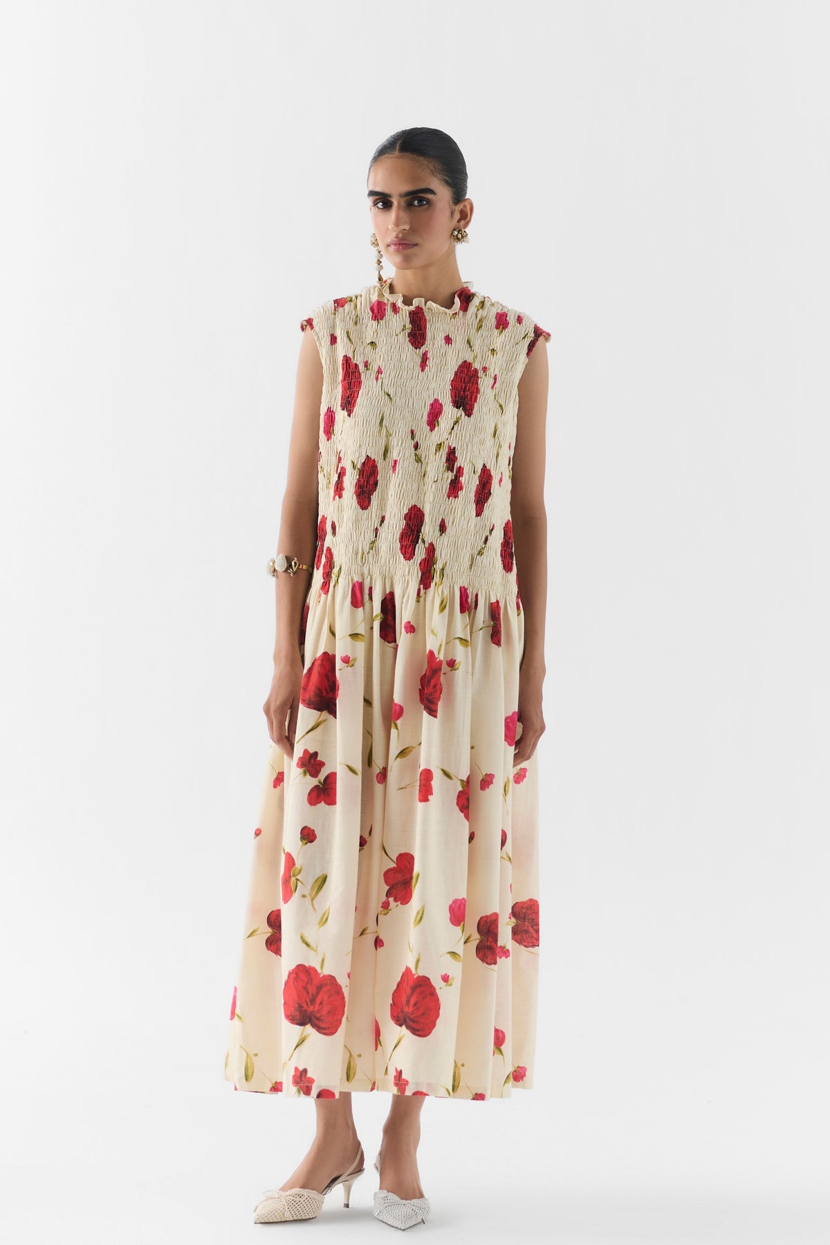 Sisley Rose Ruching Dress