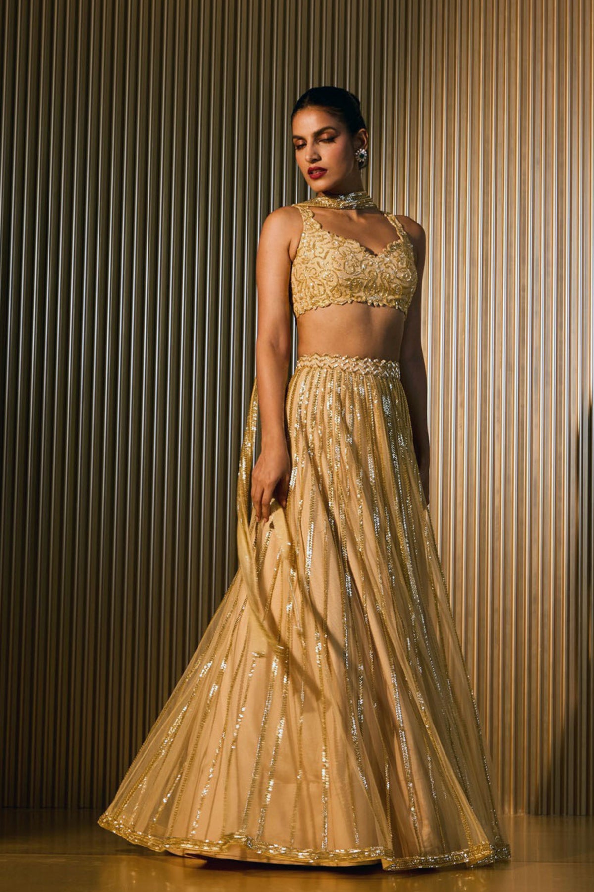 Golden Mist Lehenga Set