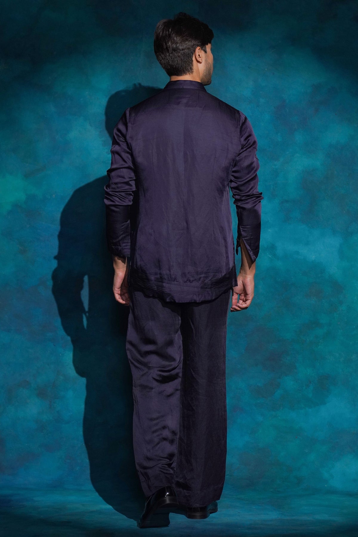 Midnight Blue Short Kurta Set