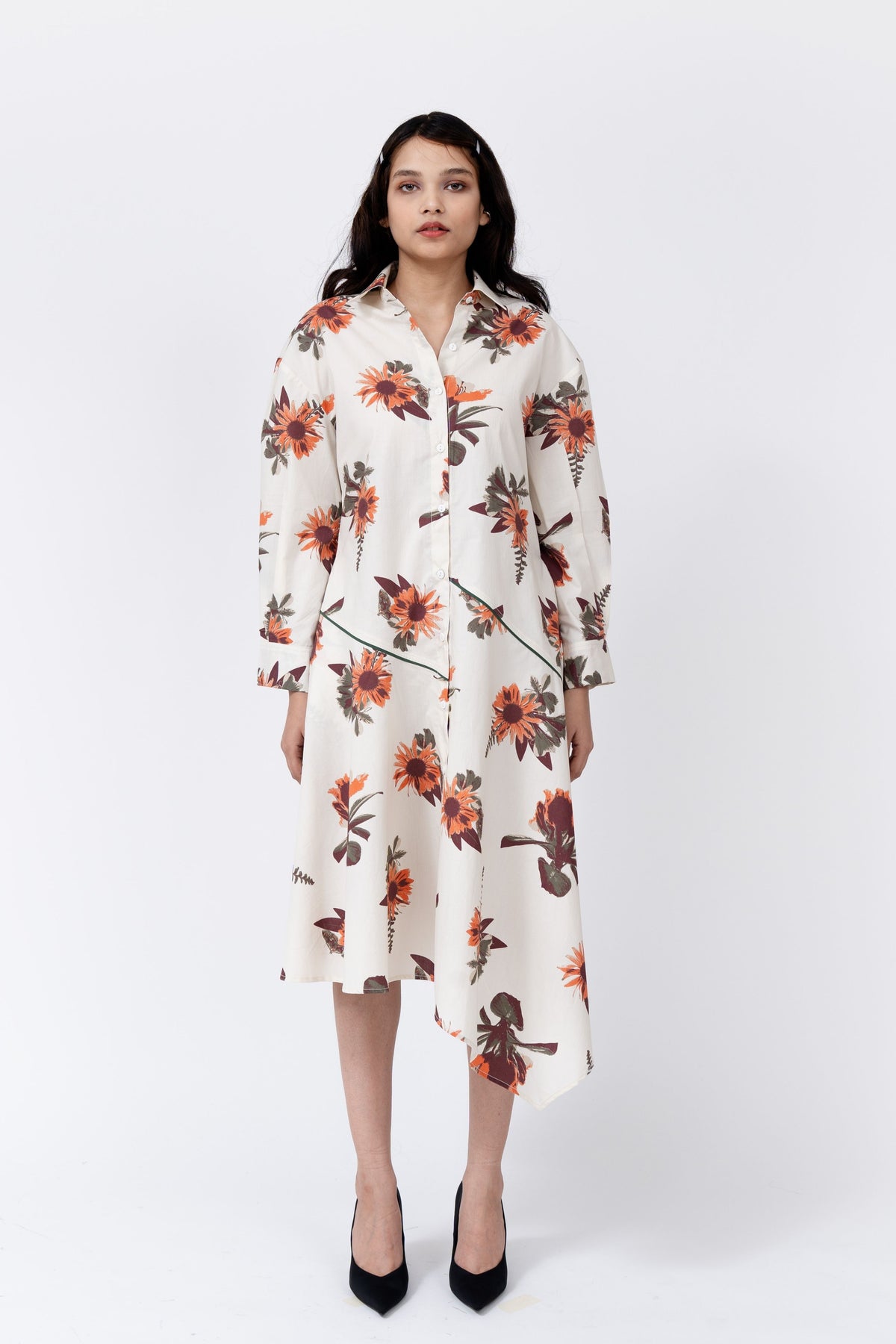 Bouquet Slide Shirt Dress