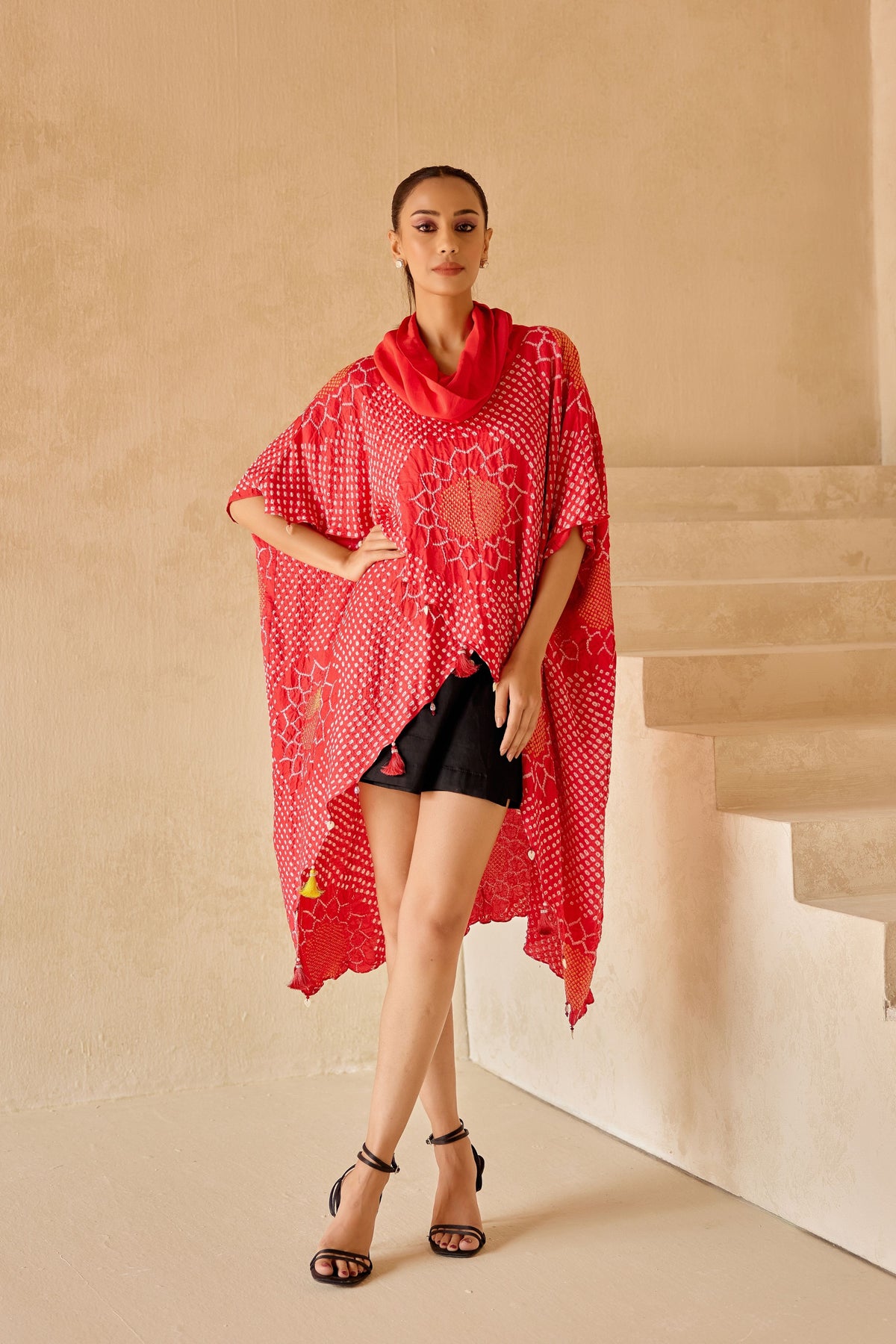 Cowl Neck Overlap Cape
