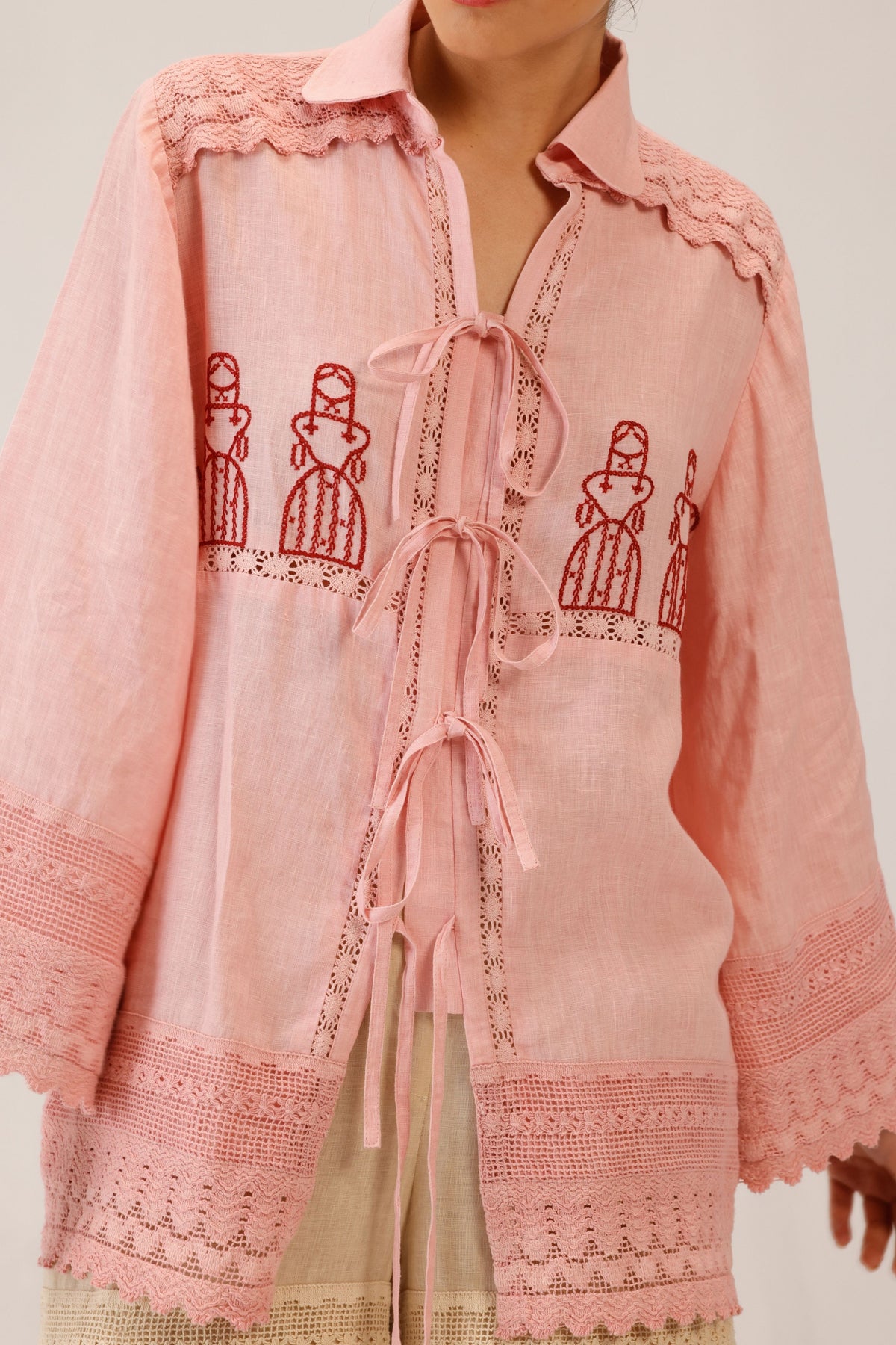 Rose Tie up Shirt