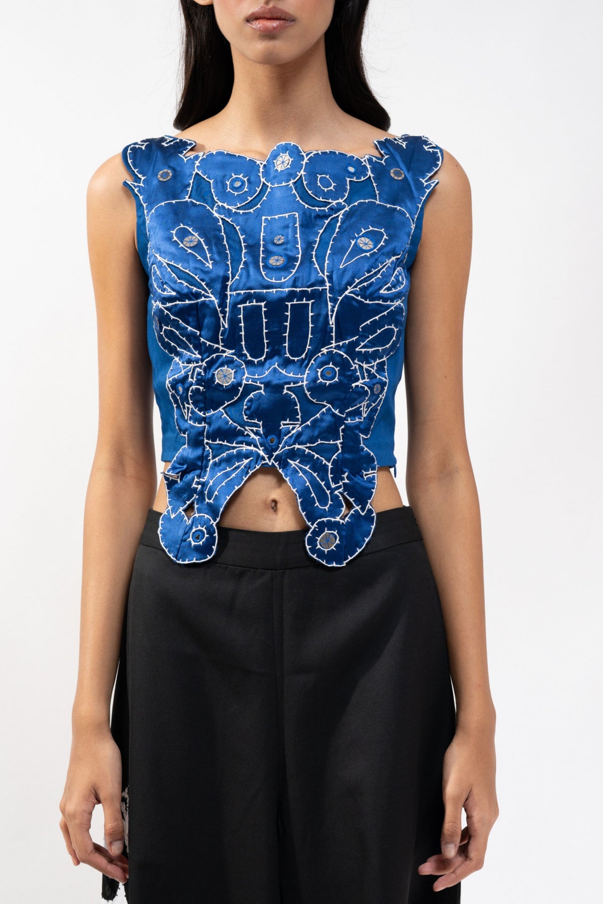 Textured Appliqué Blouse