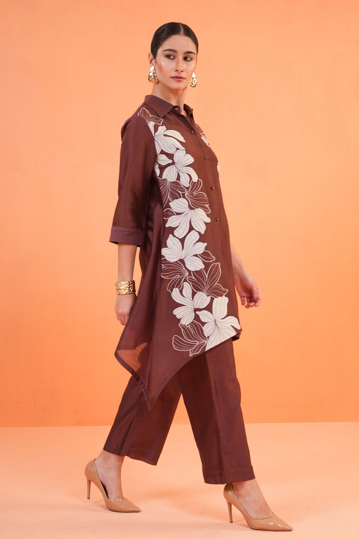 Brown Noir Tunic Set
