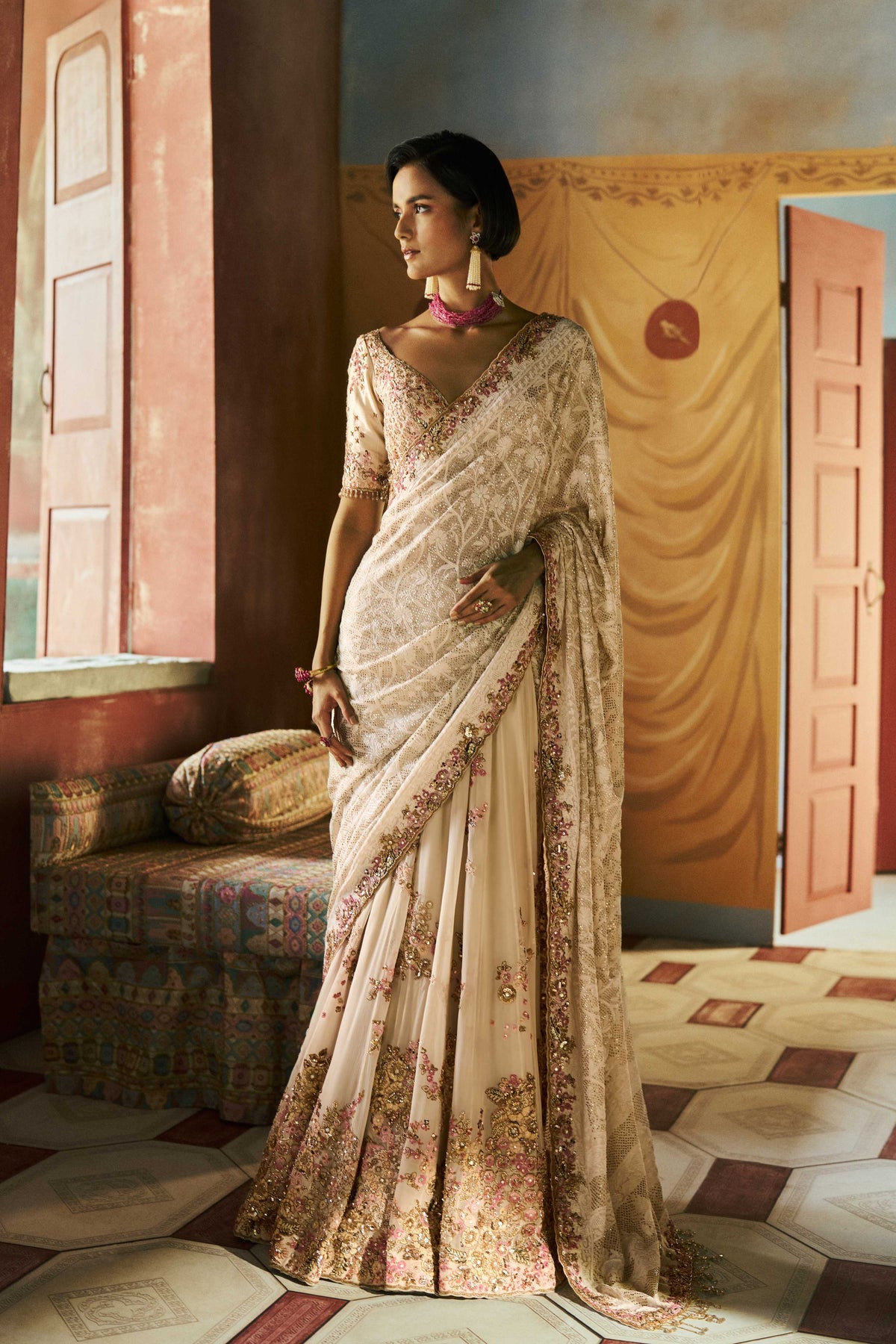 Fleurmist Chikankari Saree Set