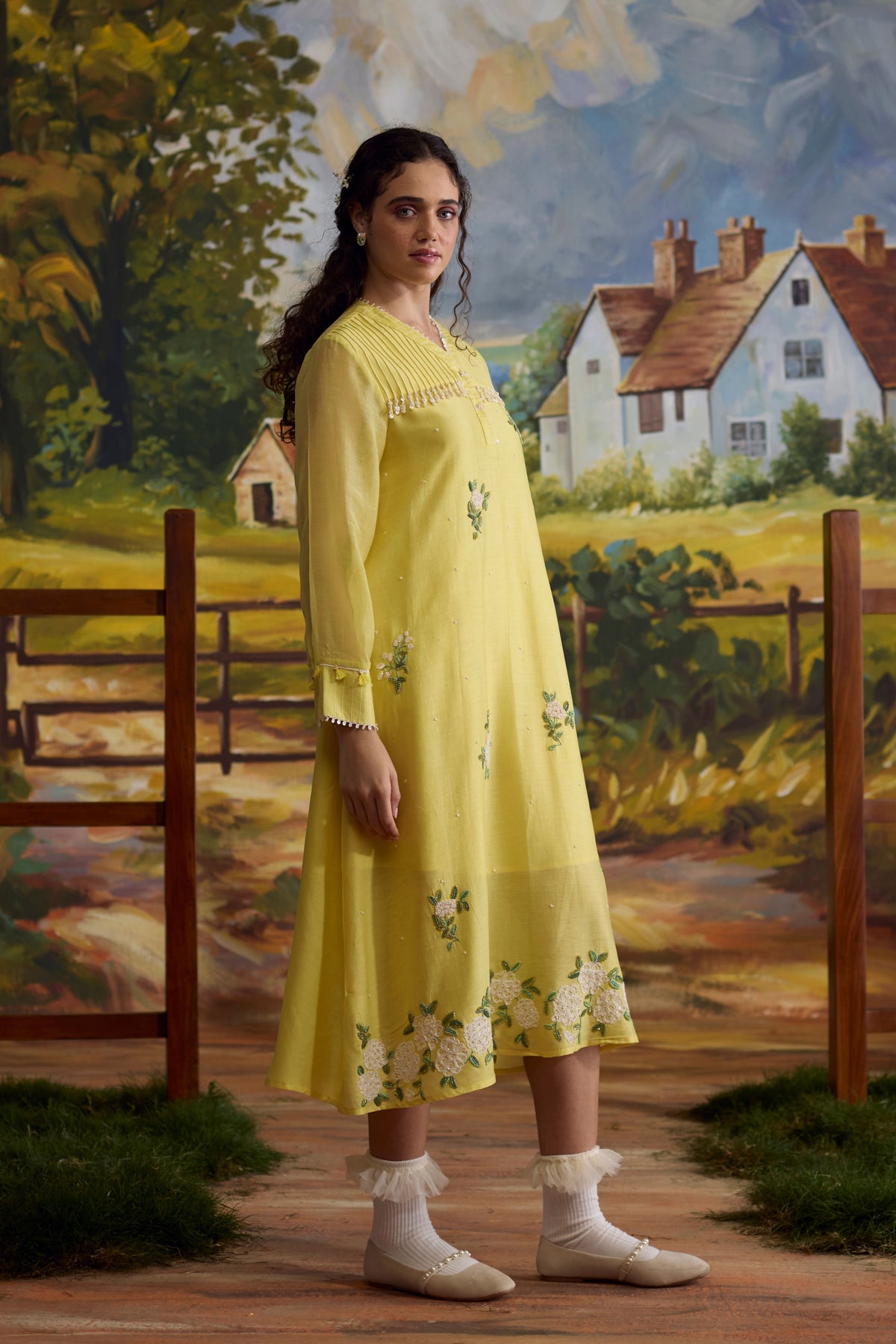 Sunray Floral Beaded Dress