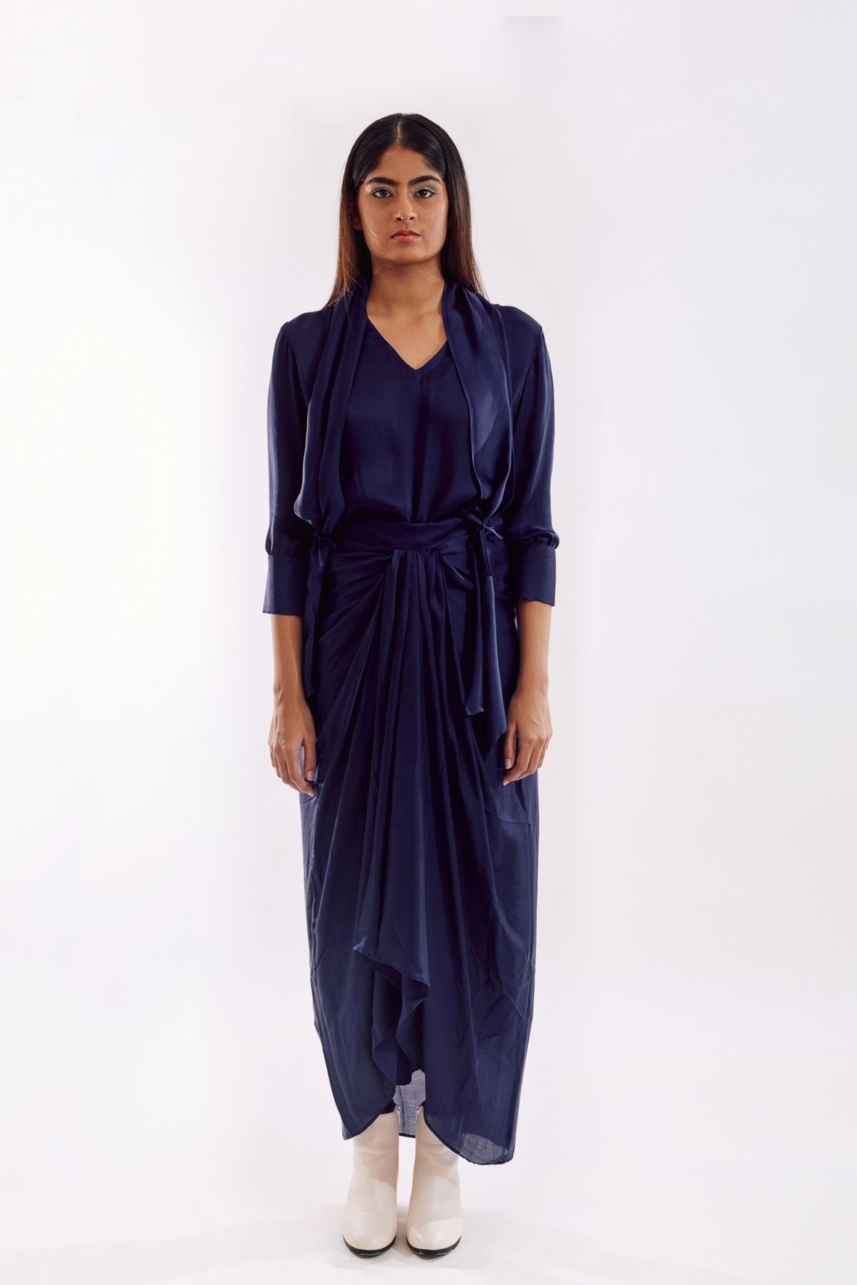 Indigo Side Tie Co-ord Set