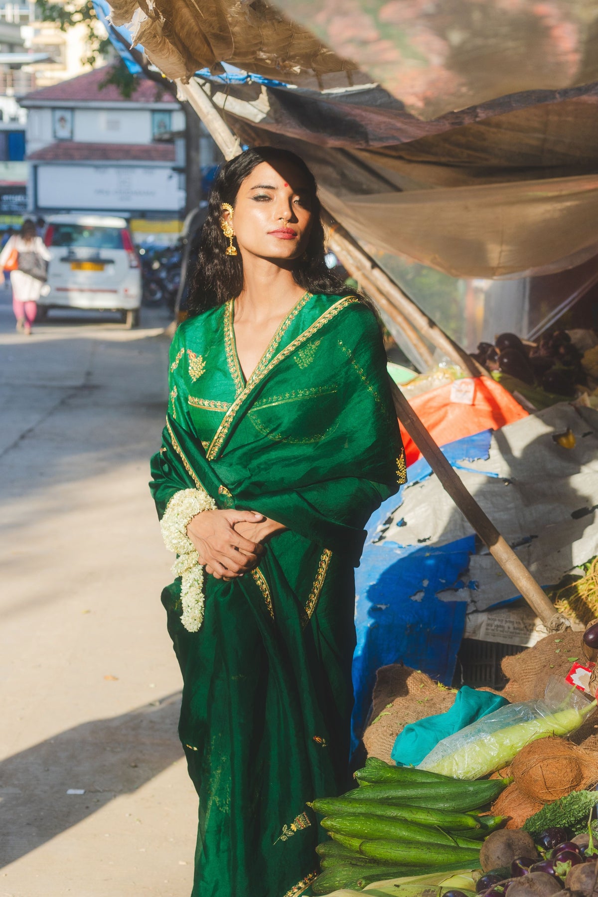 Mirchi Panna Saree
