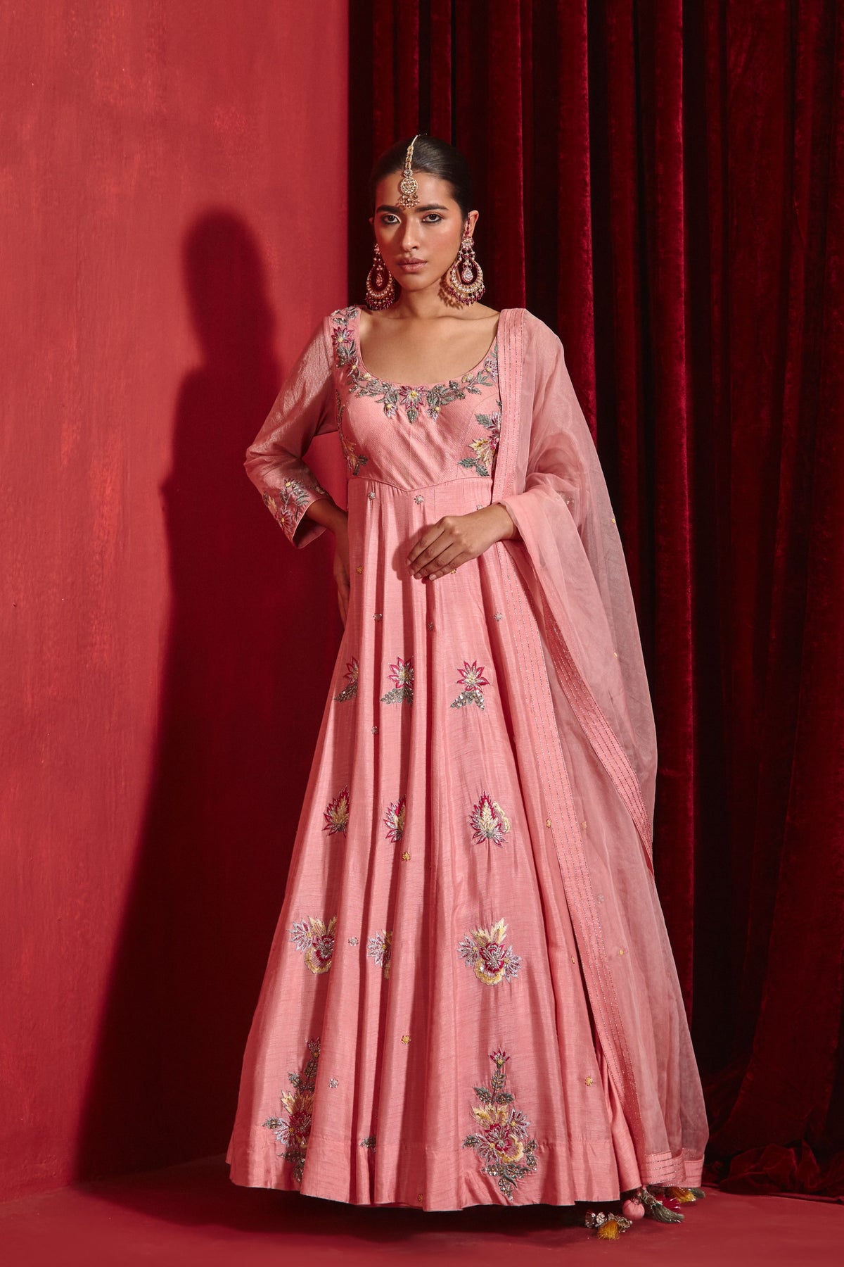 Rose Pink Saloni Anarkali Set