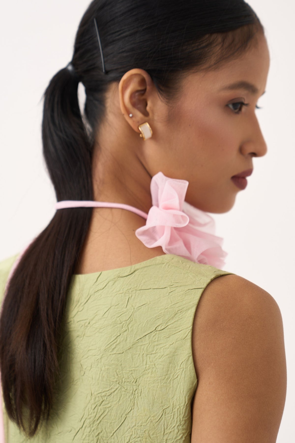 Sleeveless Yoke Gather Top