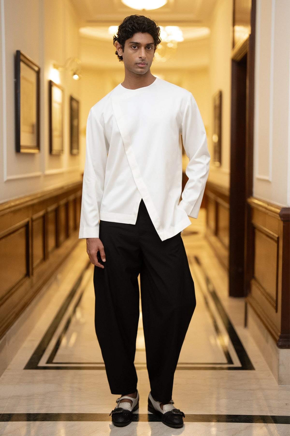 Overlap Shirt & Barrel Pants