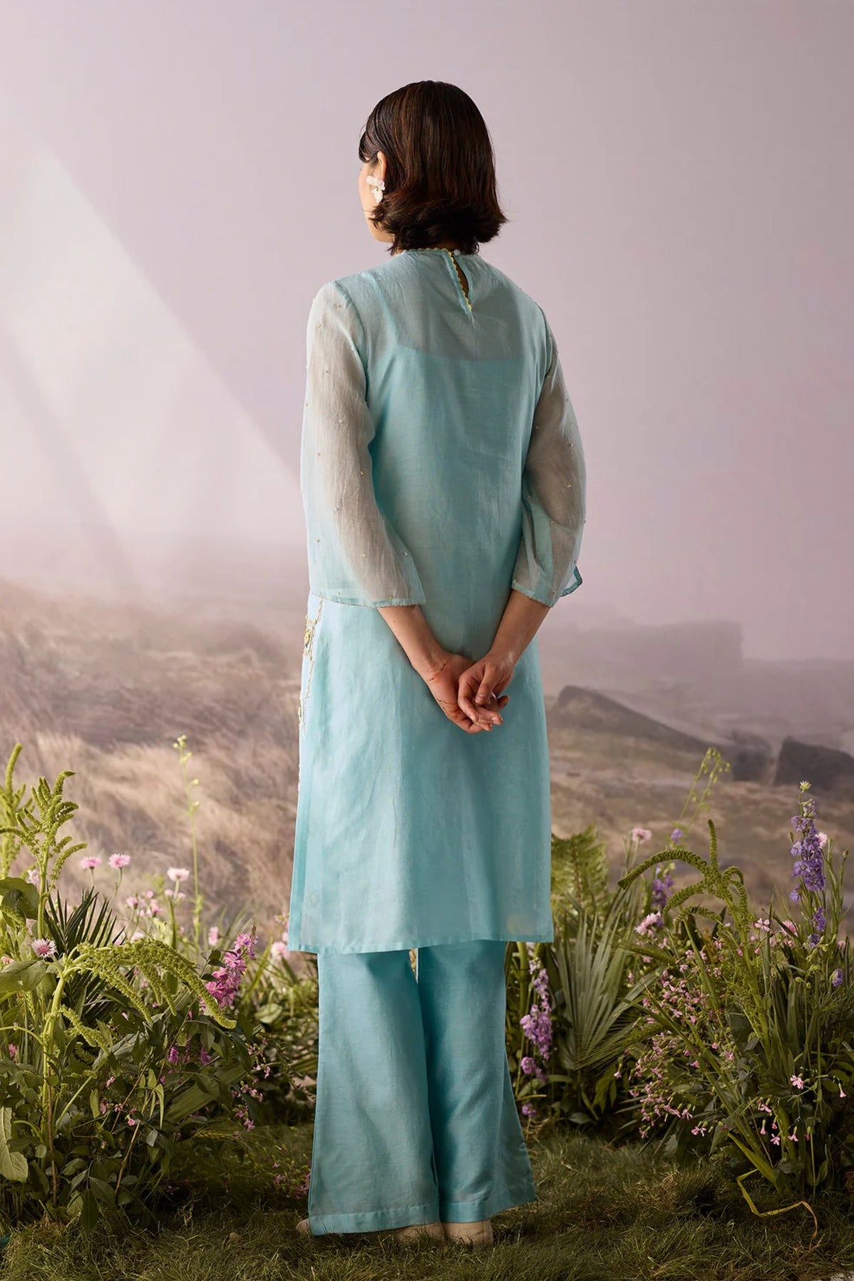 Azure Beaded Kurta