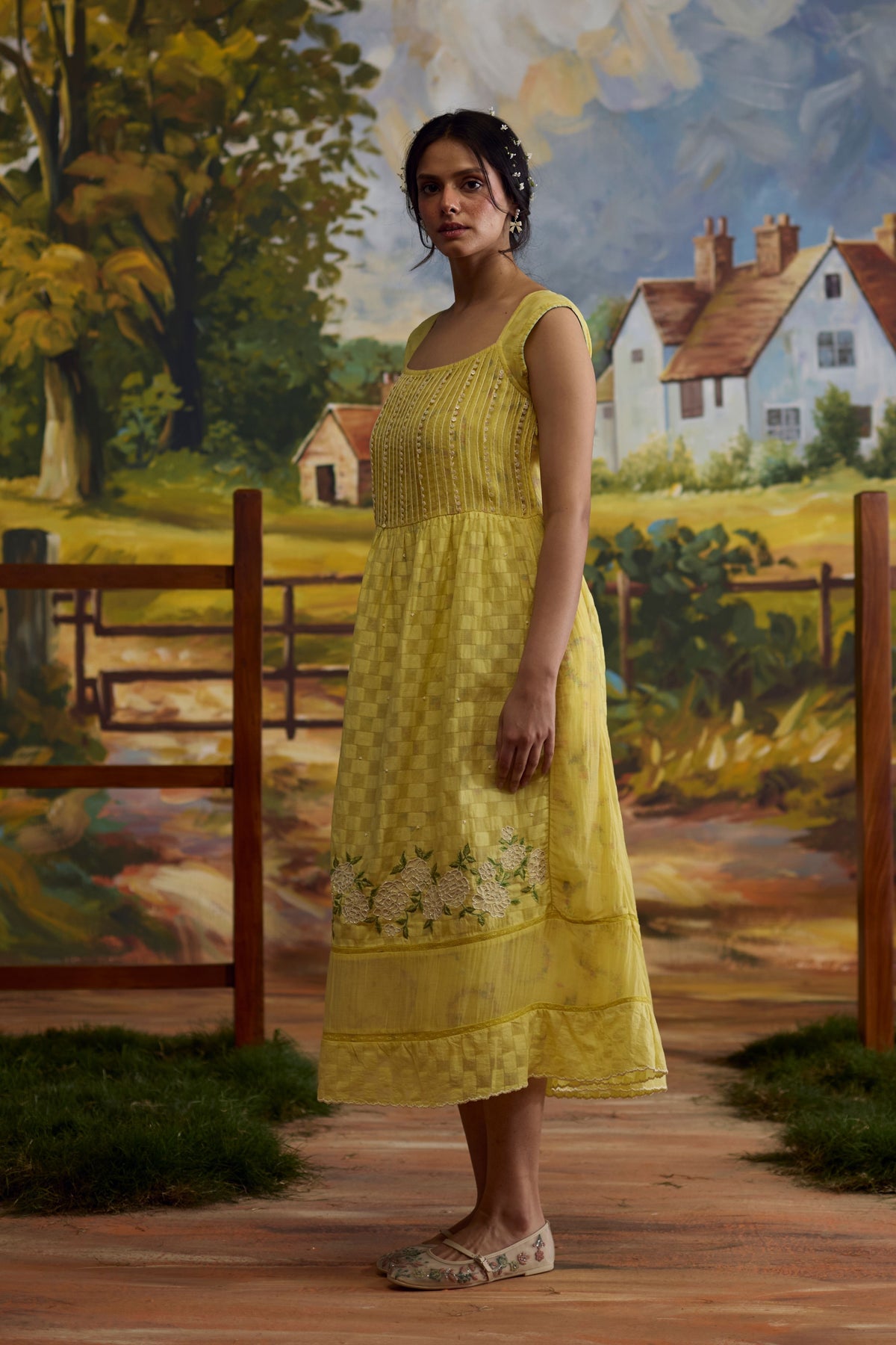 Sunray Checkered Dress