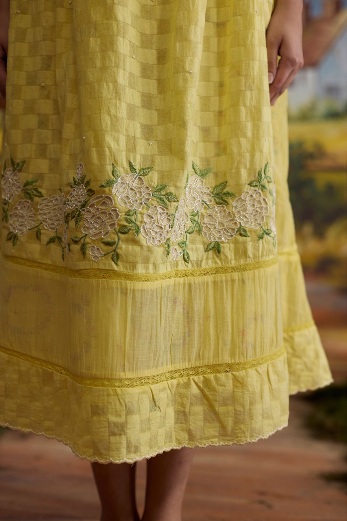 Sunray Checkered Dress