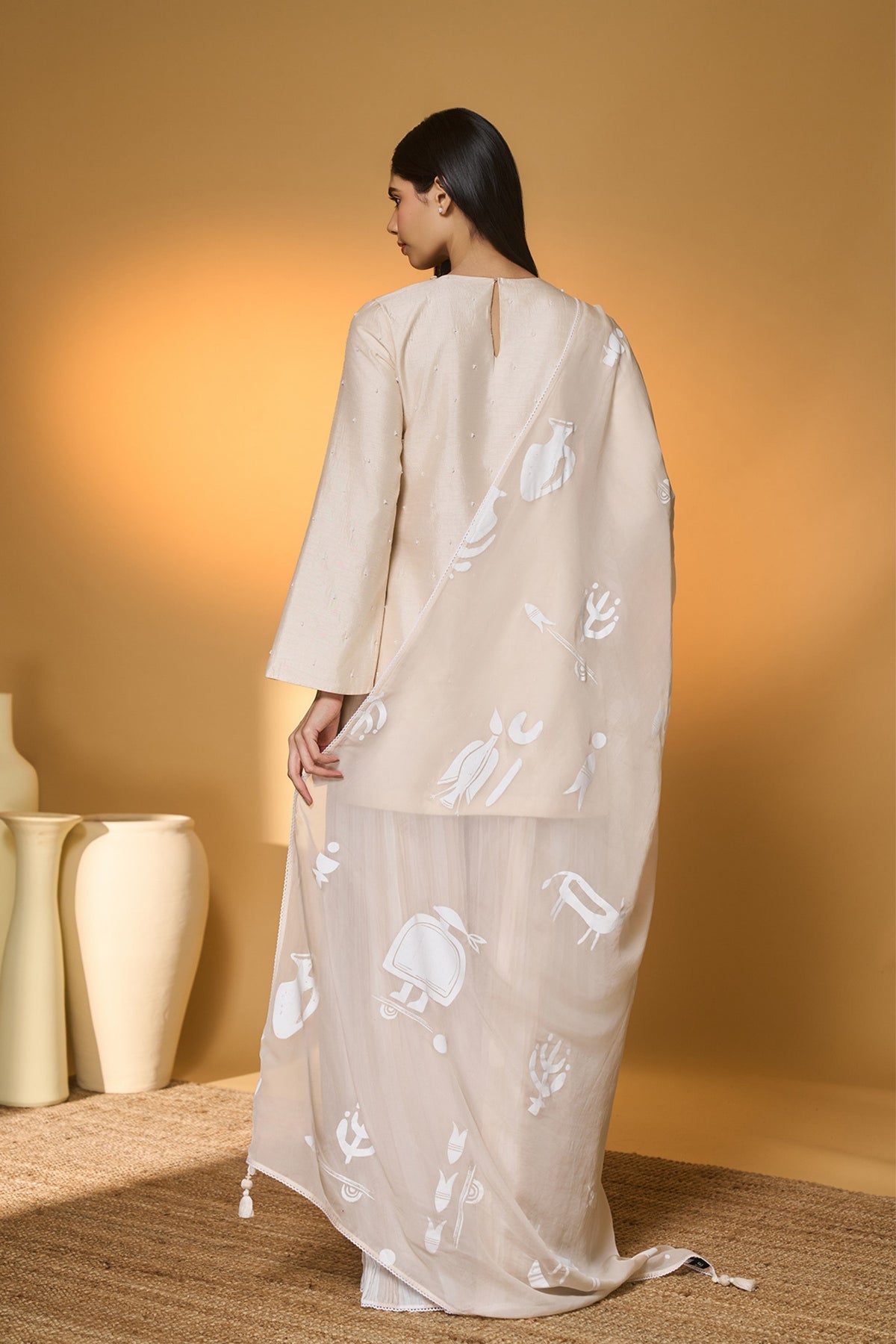 Rose Blushing Sharara Set