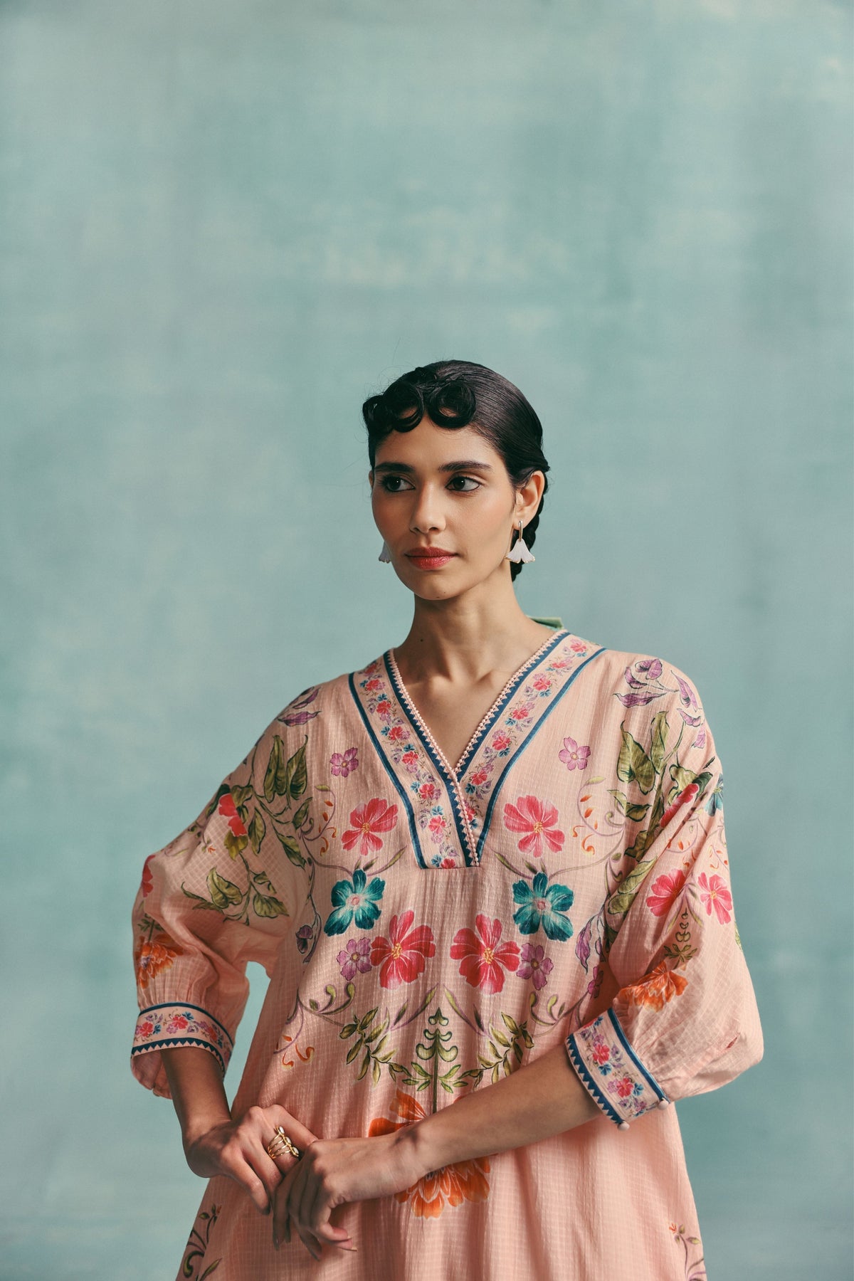Rose Pink Kaftan Set