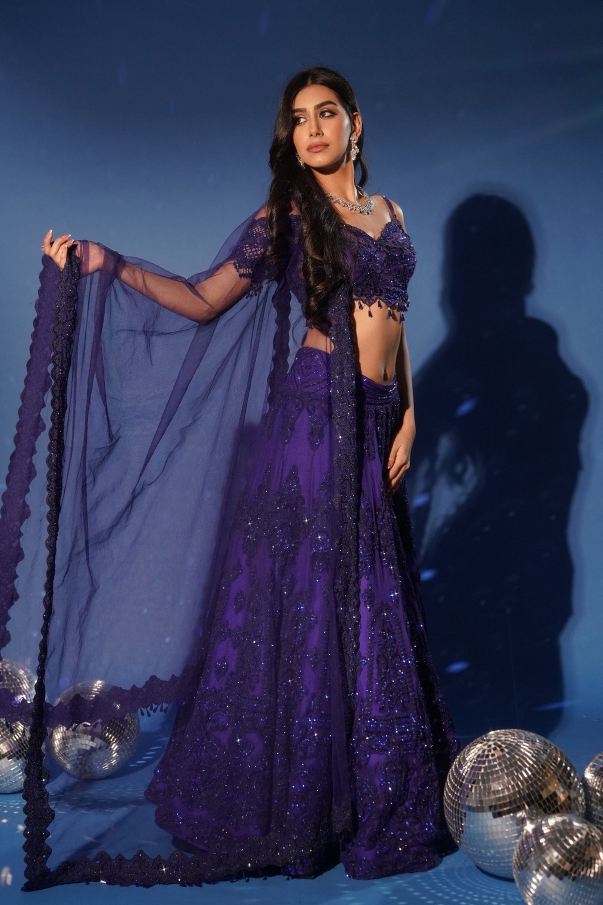 The Elegant Royal Blue Lehenga Set