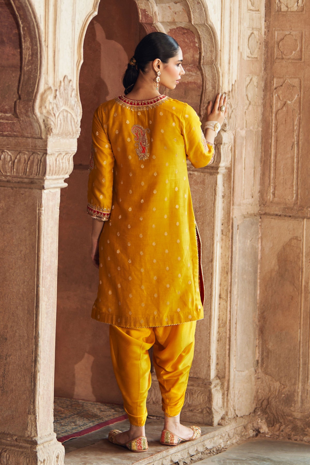 Fahmida Mustard Kurta With Salwar