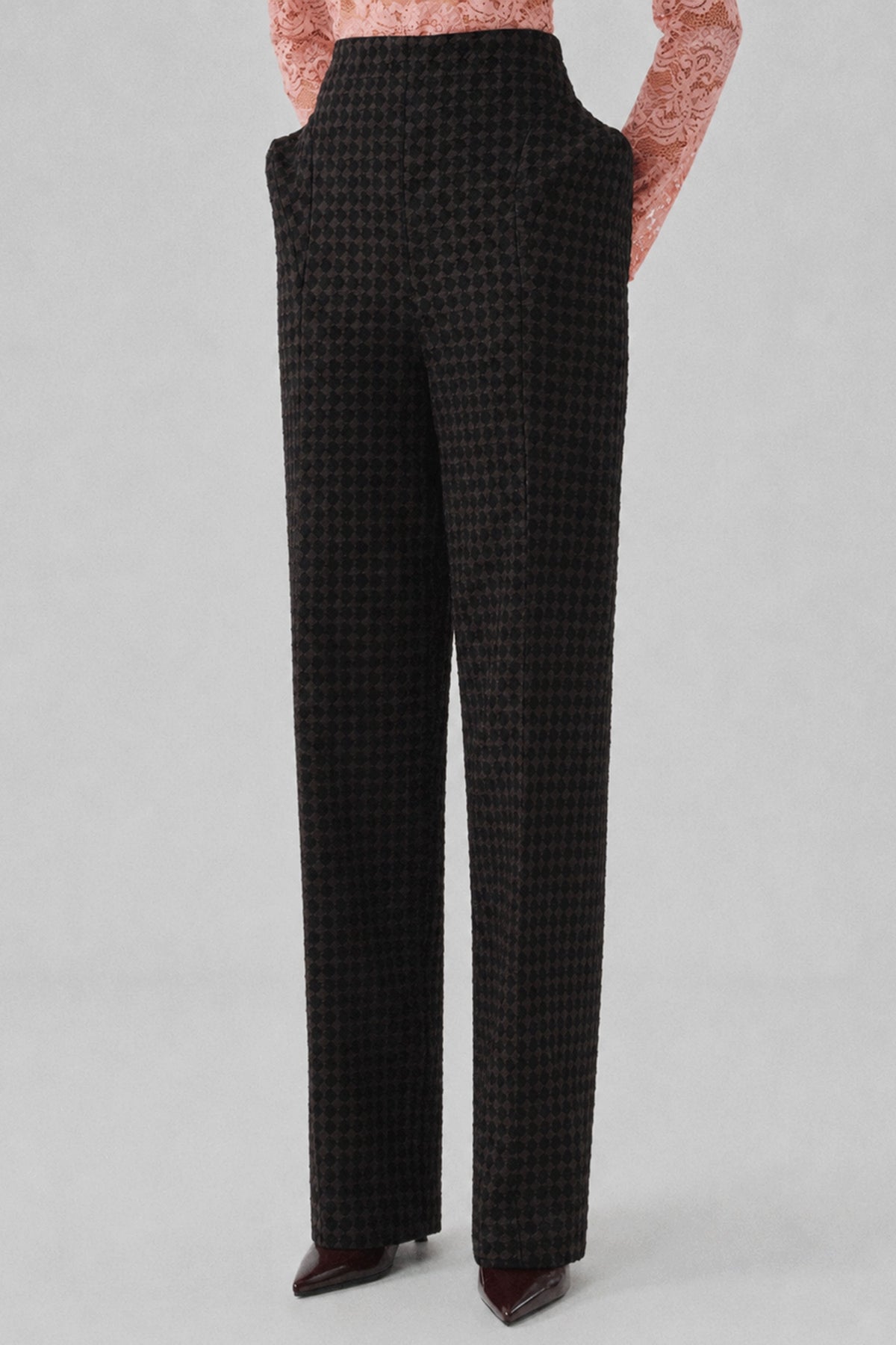 Mosaic Jacquard Structured Pants