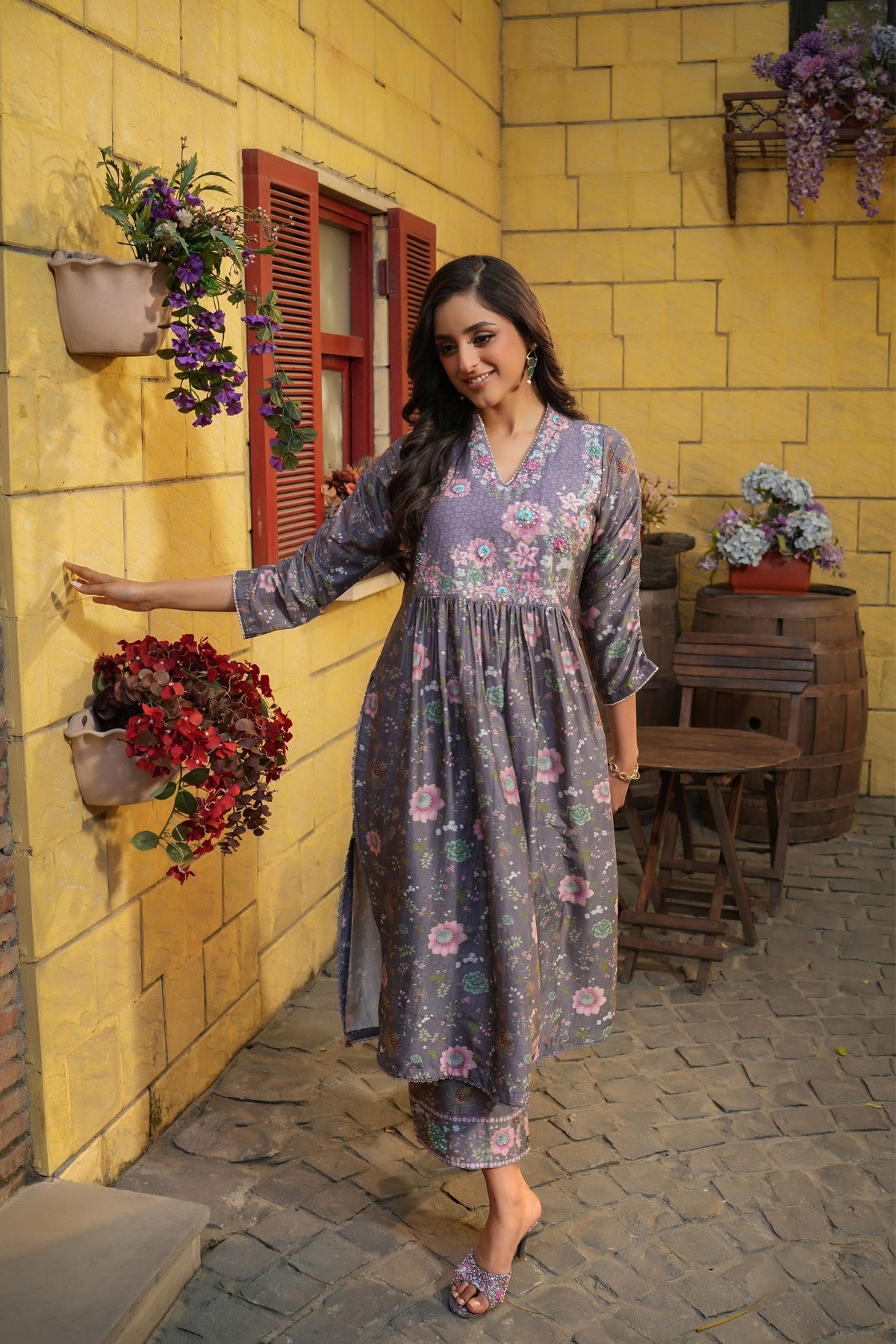 Mughal Frockstyle in Purple