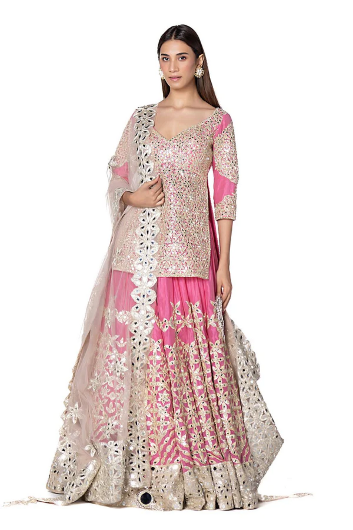 Monotone Gotta Embellised Lehenga Set