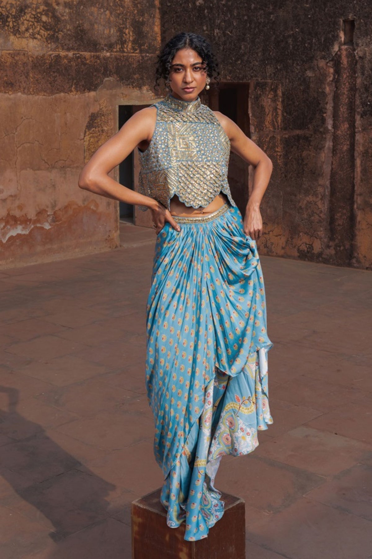 Mist Top and Skirt Set