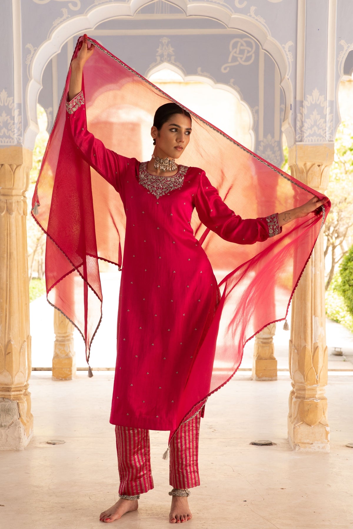 Rani Pink Kurta Set
