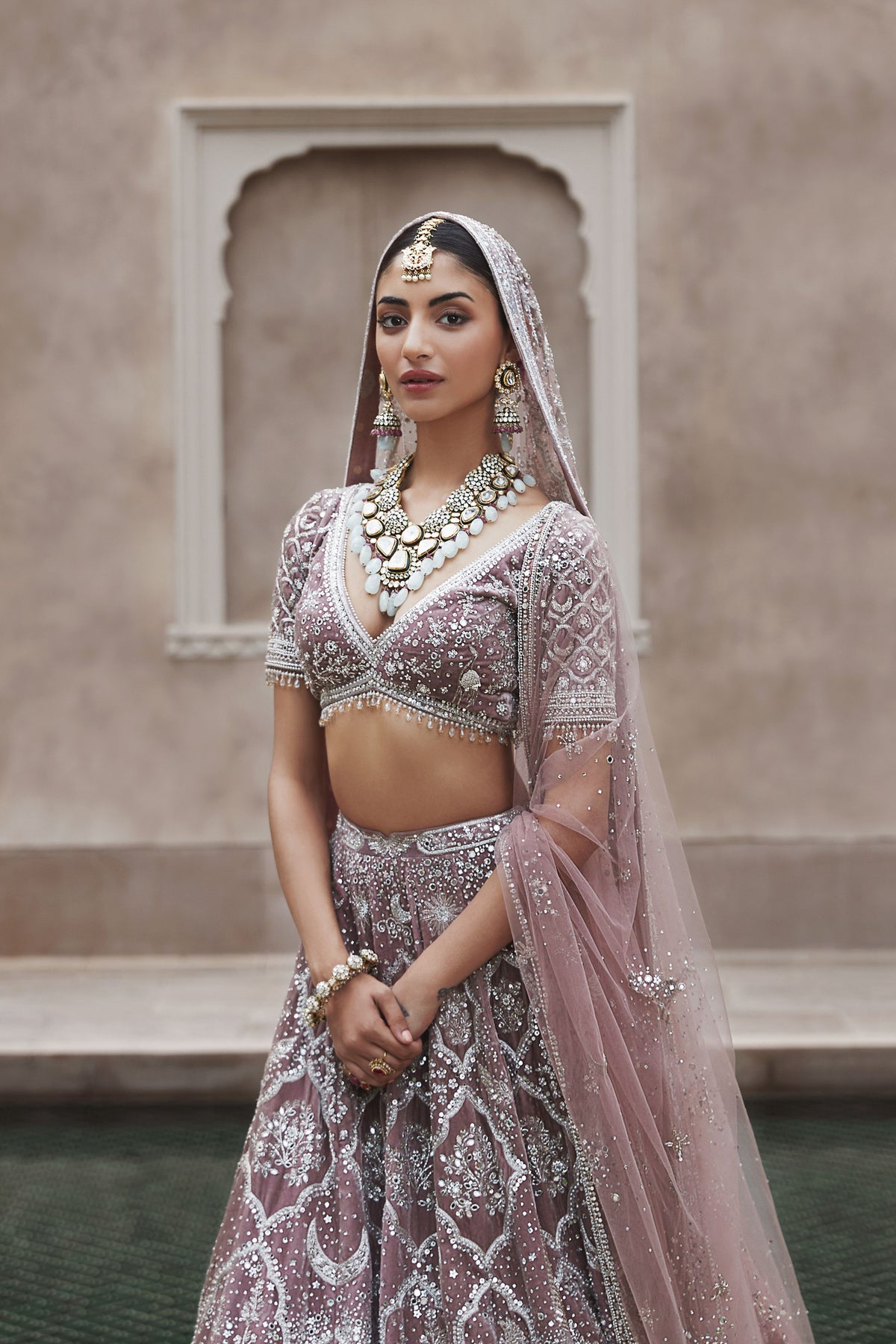 The French Rose Masai Trinity Lehenga Set