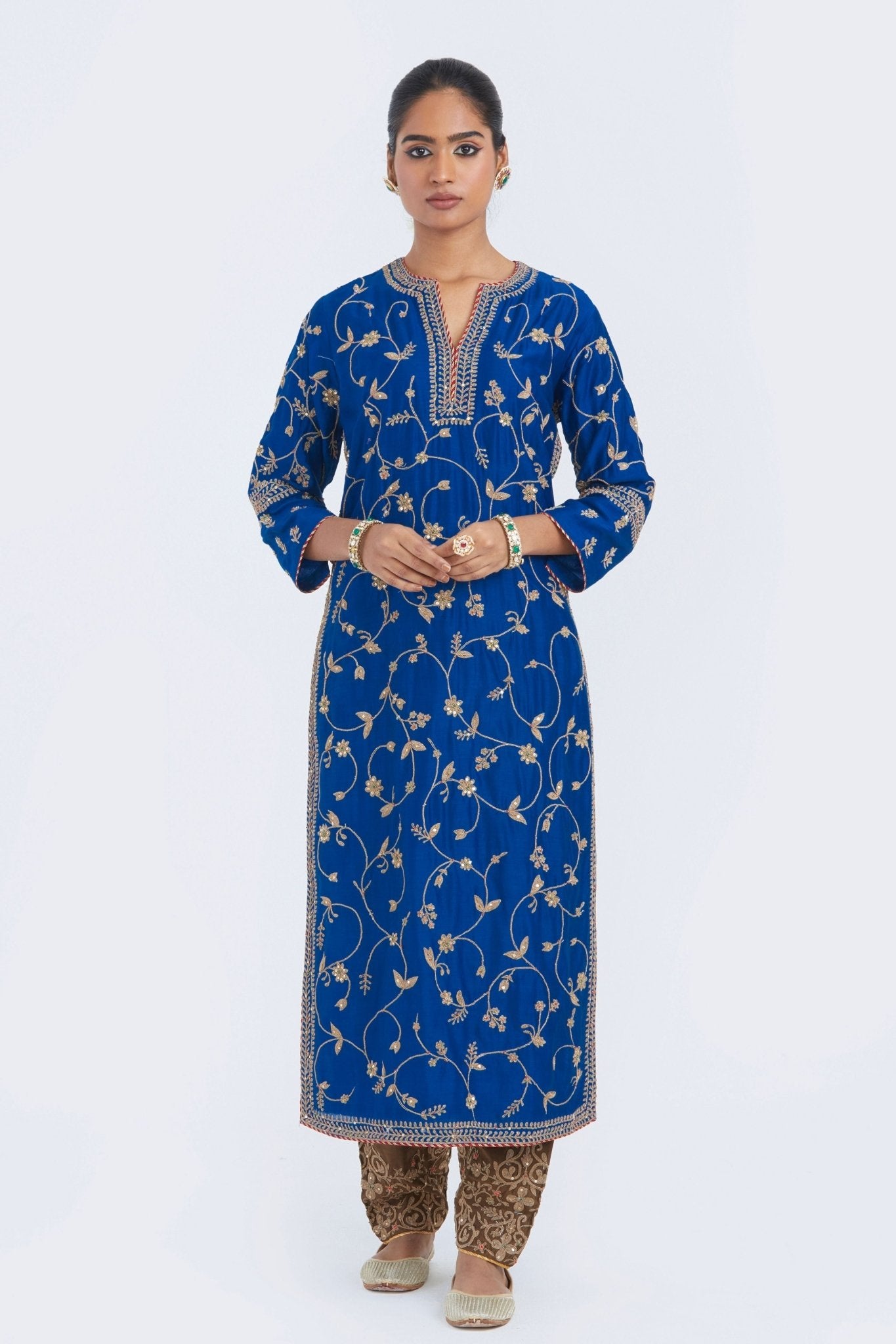 Chelsea Blue Kurta Set - Kora - Elahe