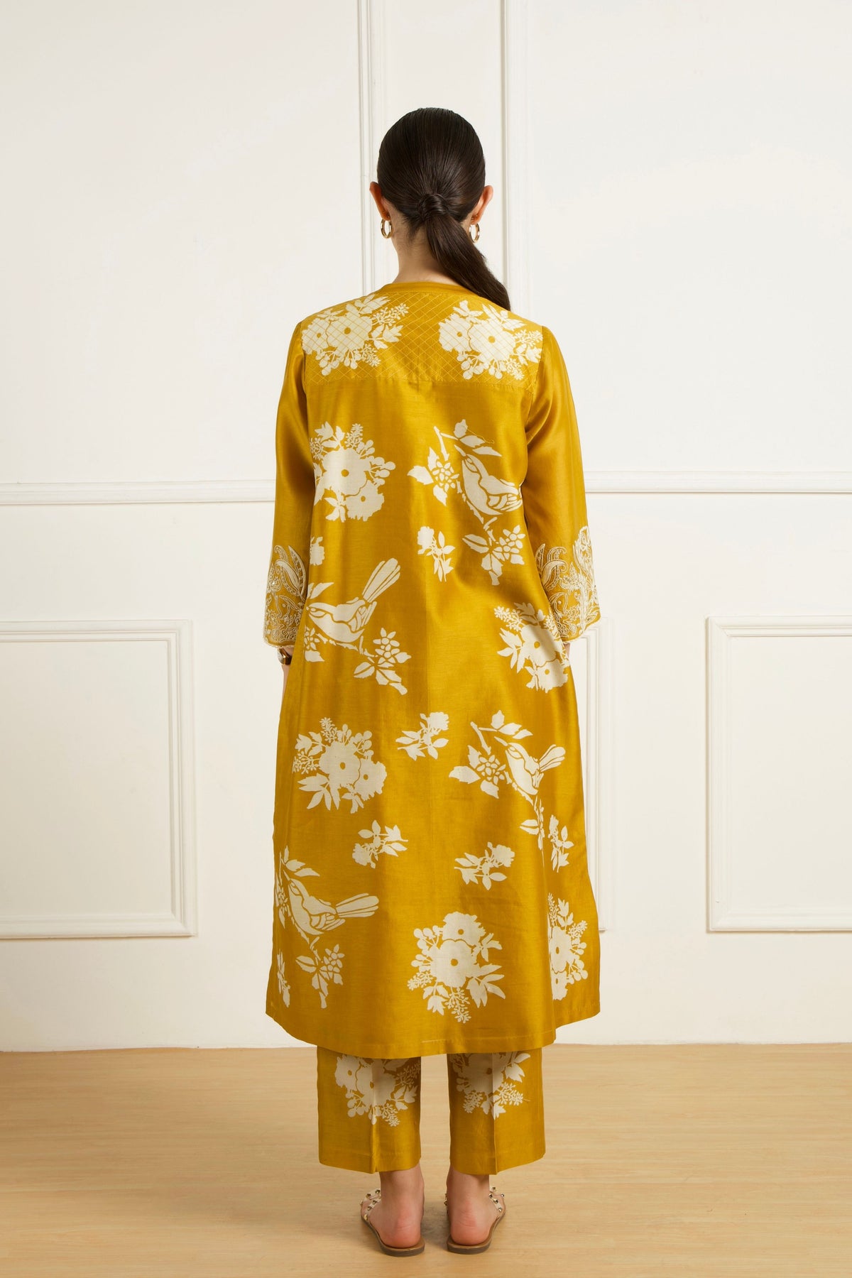 Ochre Print Kurta Set