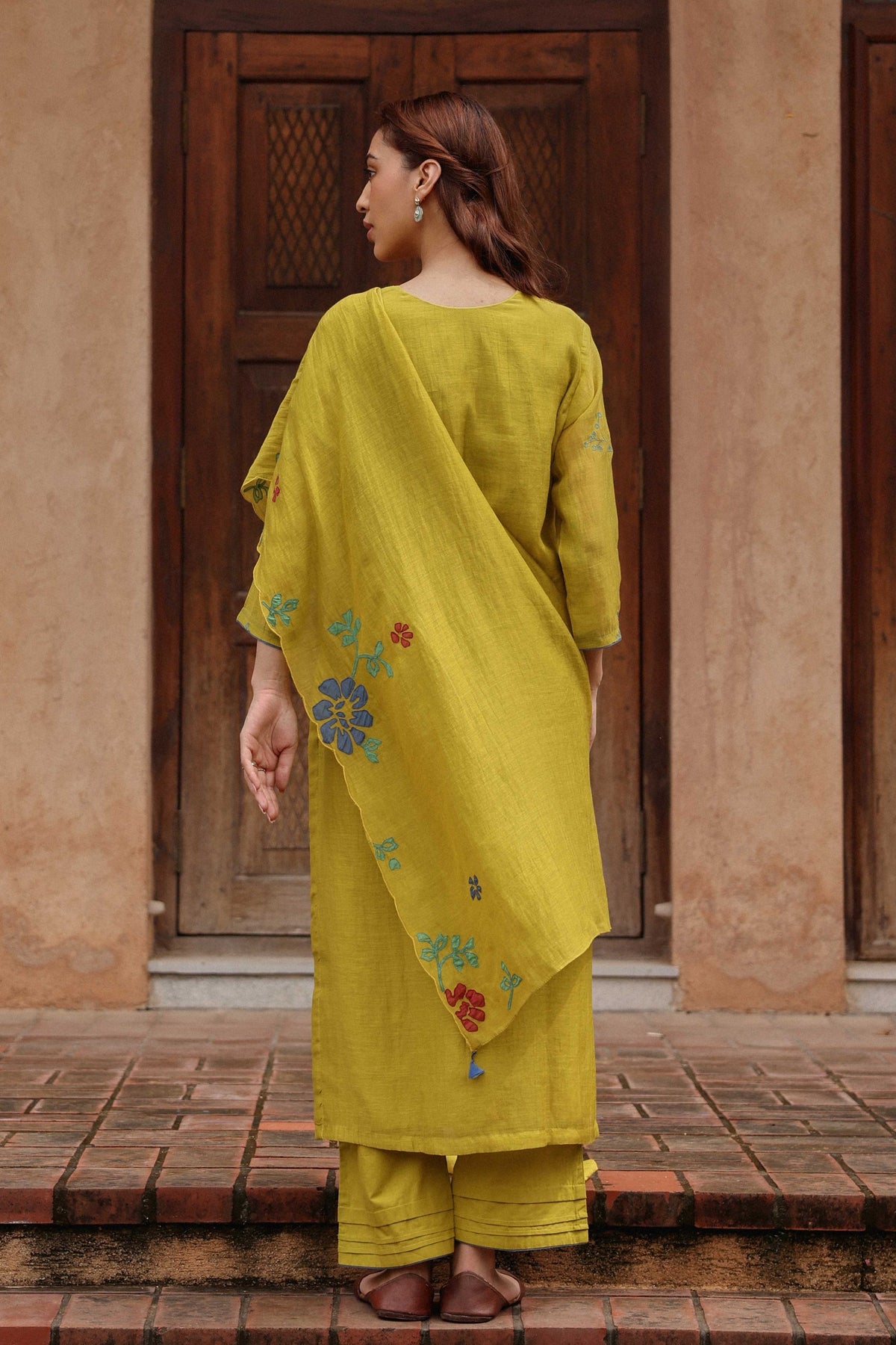 Citrine  Bloom Embroidered Kurta Set